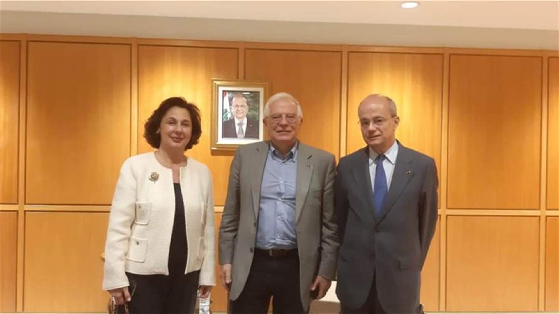 وصول وزير الخارجية الاسباني على رأس وفد وزاري الى لبنان