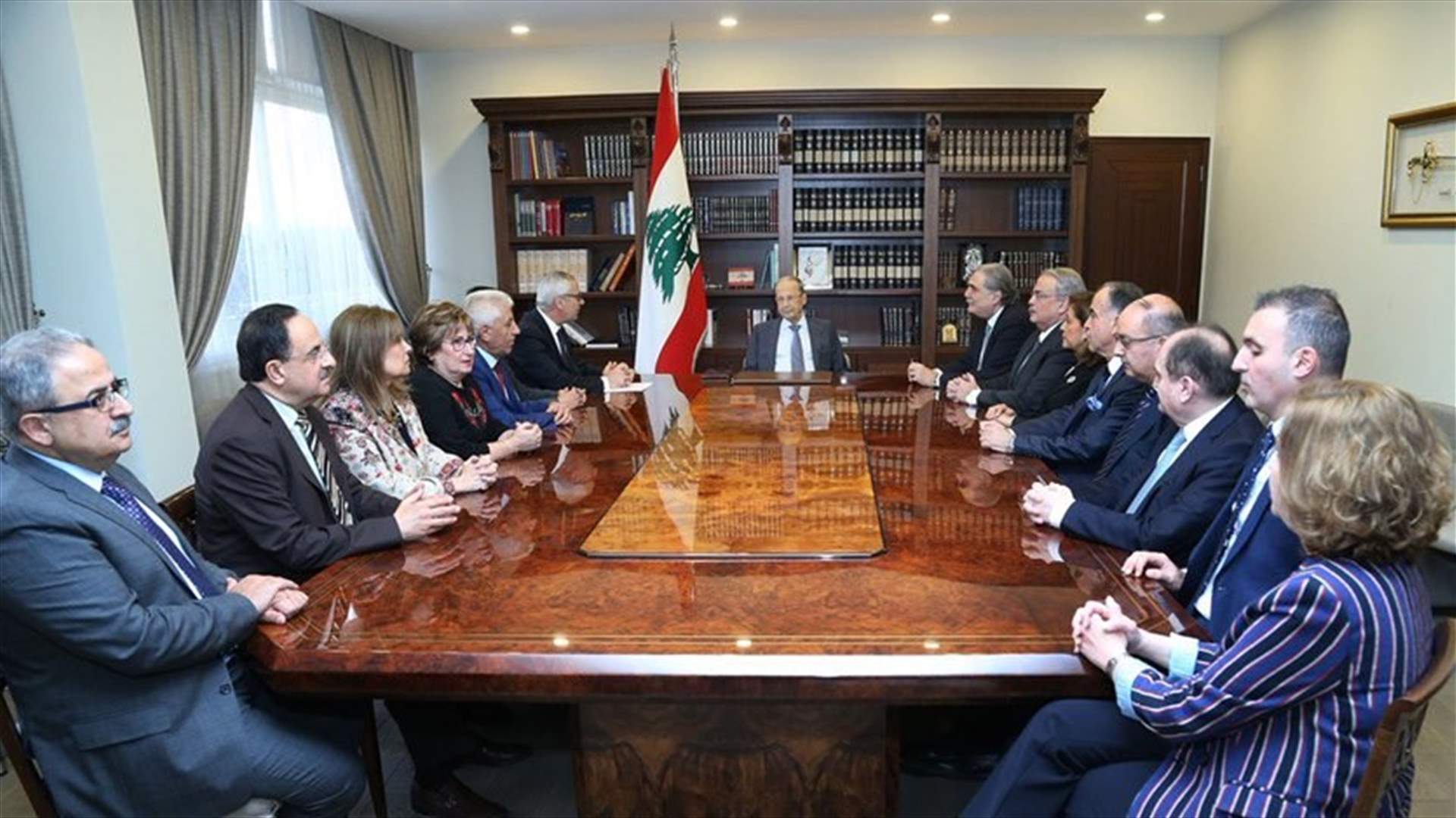 President Aoun receives judicial delegation at Baabda palace