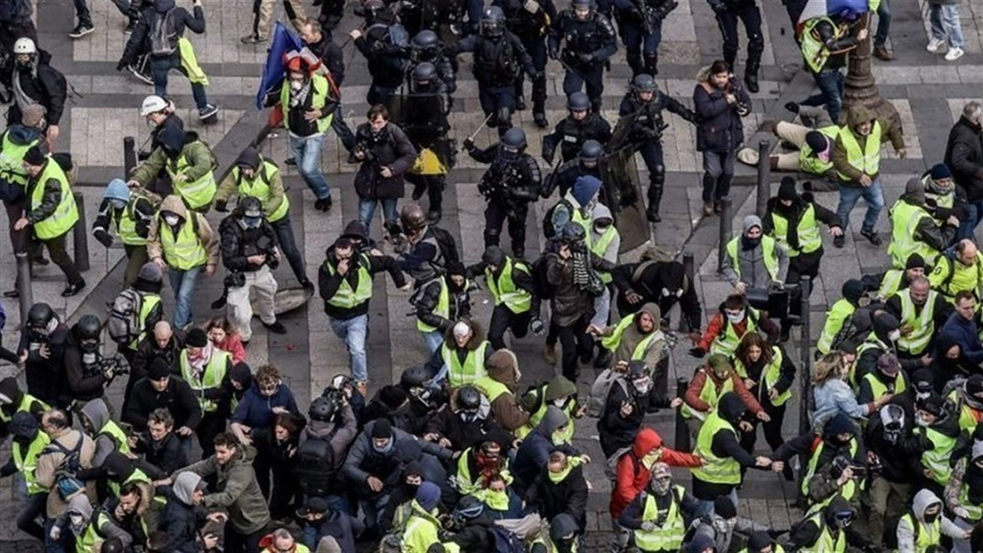 France's 'yellow vests' protest in dwindling numbers, some clashes