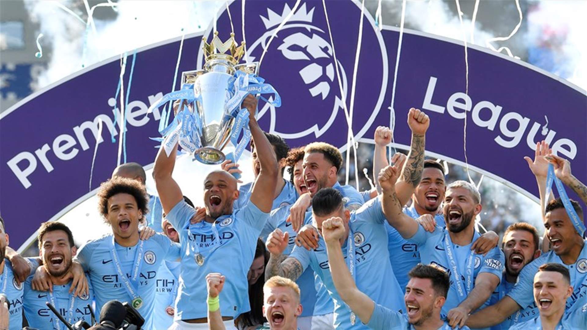 مانشستر سيتي يحتفظ بلقب الدوري الإنكليزي الممتاز