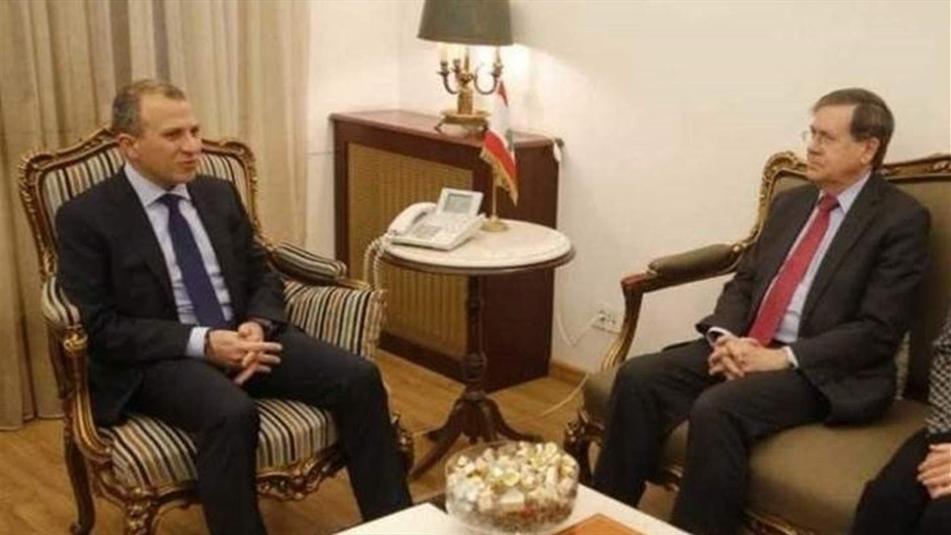 Bassil meets with Satterfield, discusses border demarcation