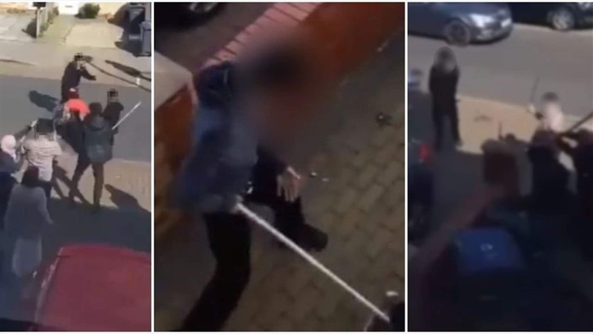 شجار عنيف في الشارع... مراهقون يضربون بعضهم بواسطة قطع معدنية! (فيديو)