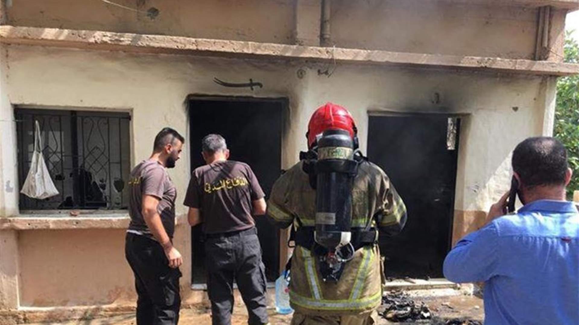 اندلاع حريق في منزل برأس العين (صورة)