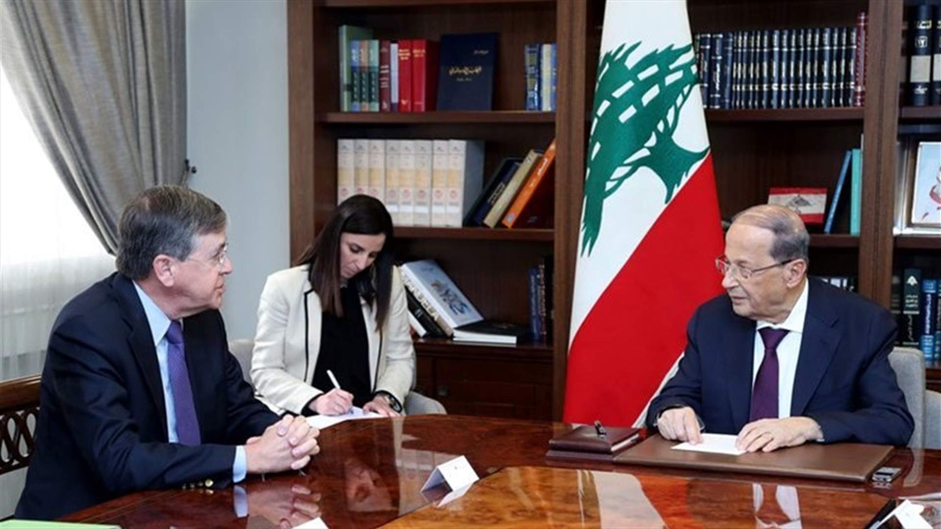 Aoun discusses with Satterfield ongoing talks on demarcation of southern borders