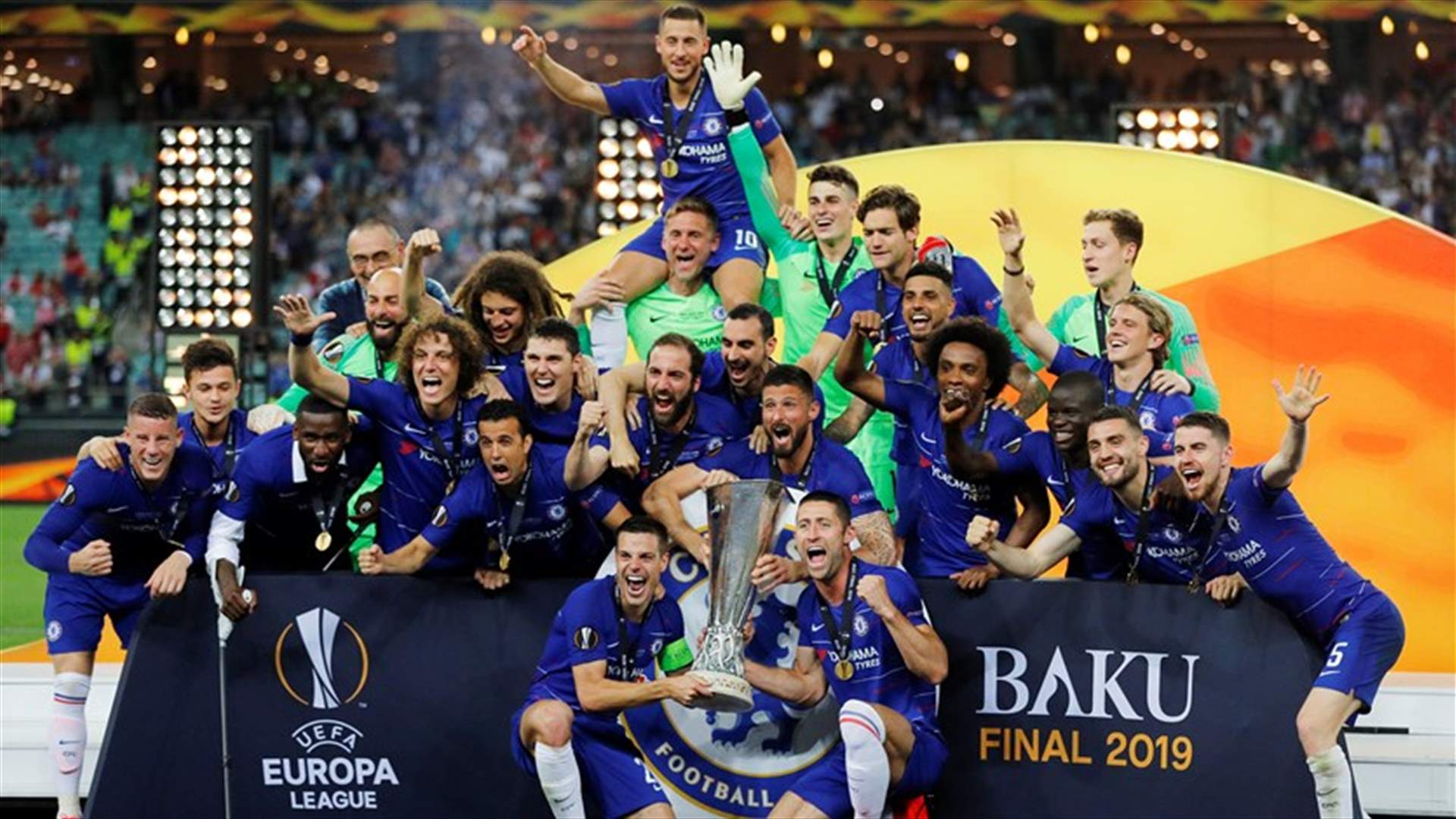 تشيلسي يهزم أرسنال ويتوج بلقب الدوري الأوروبي لكرة القدم