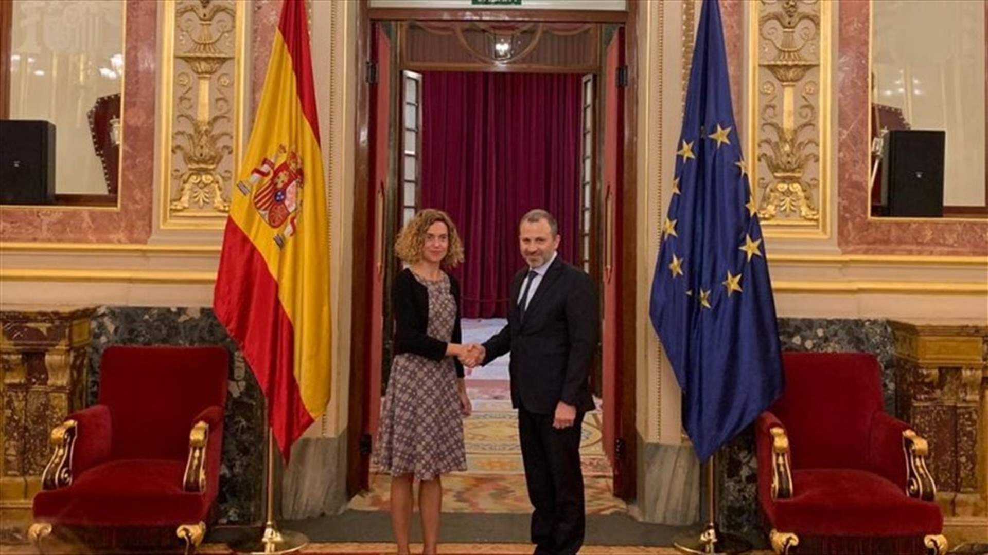 Bassil meets with Spanish Congress Speaker, tackles refugee return
