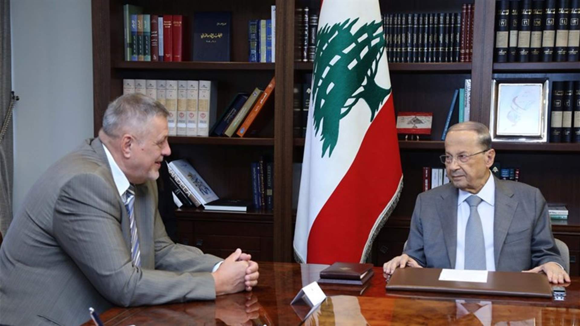 عون استقبل المنسق الخاص للامم المتحدة في لبنان