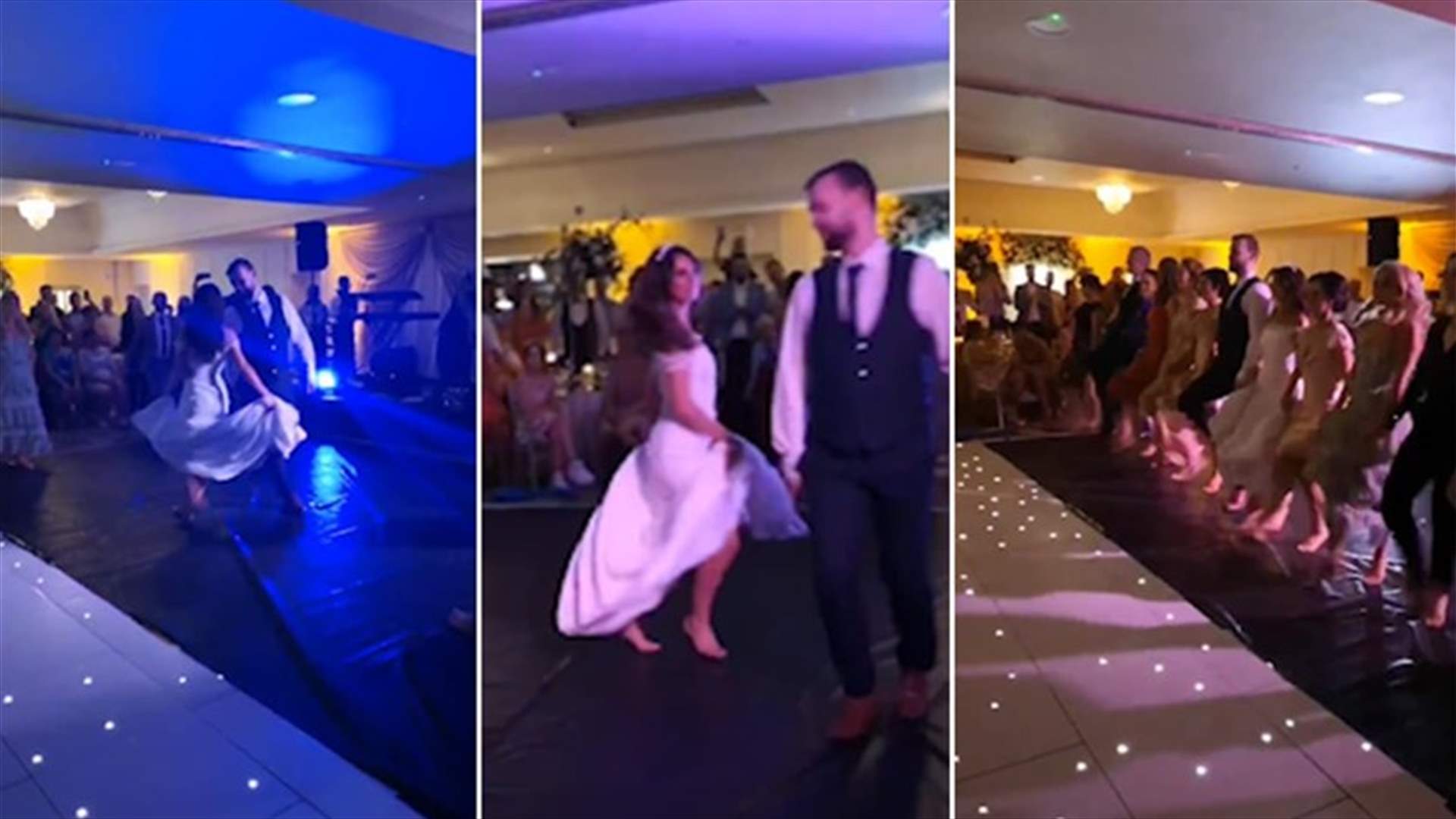 عروس حوّلت حفل زفافها الى لوحة فنية مميزة... شاهدوا كيف رقصت!