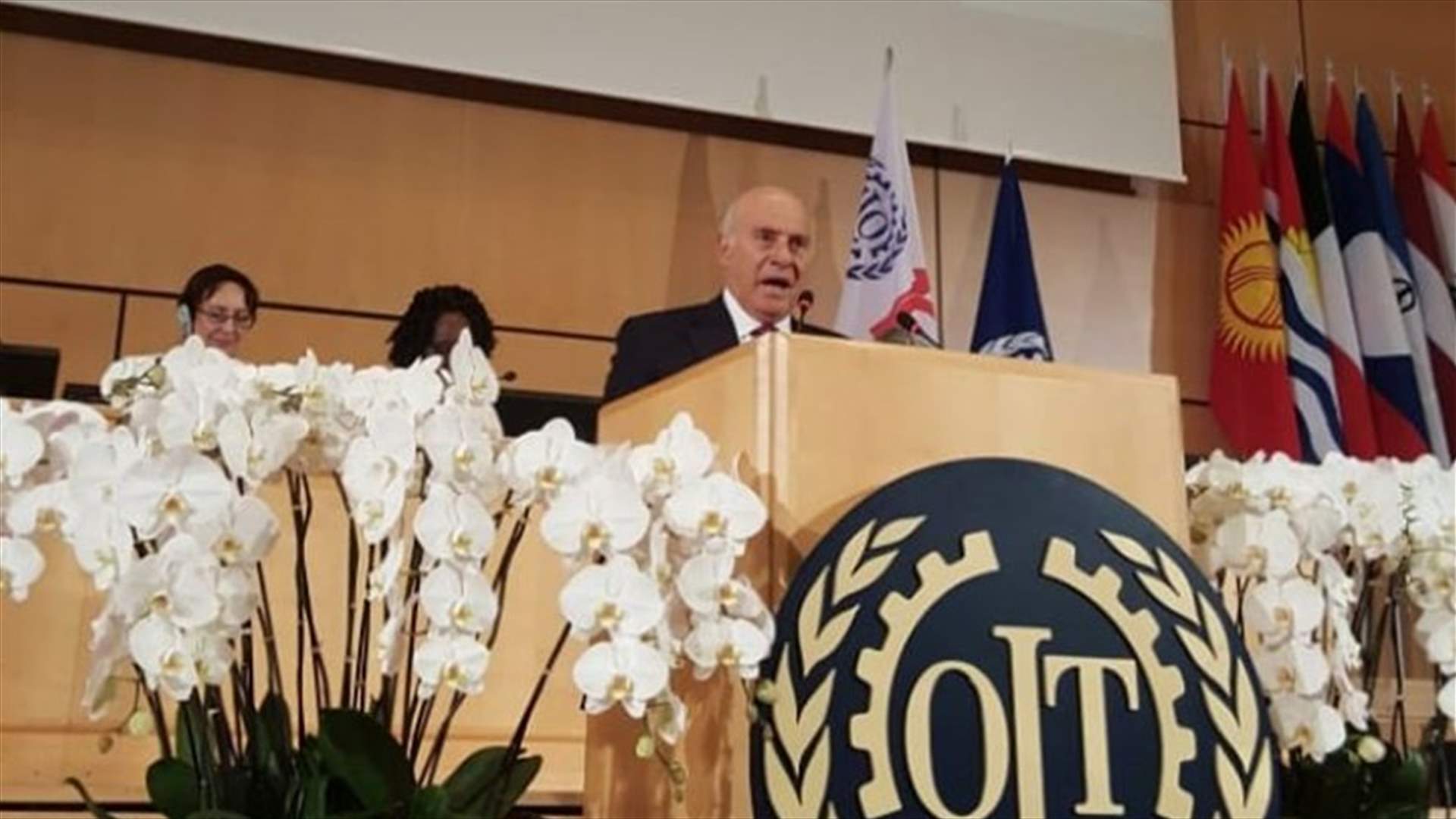 انسحاب الوفد السوري خلال القاء أبو سليمان كلمة لبنان في مؤتمر العمل الدولي...