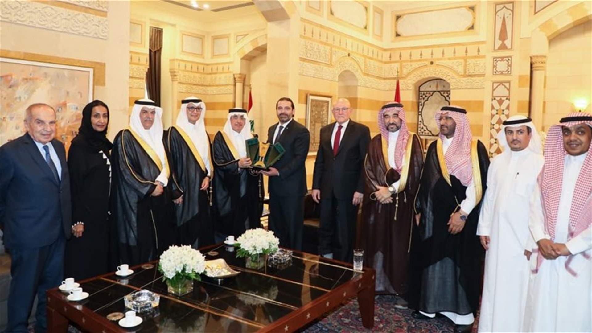 الحريري عرض الاوضاع مع وفد مجلس الشورى السعودي