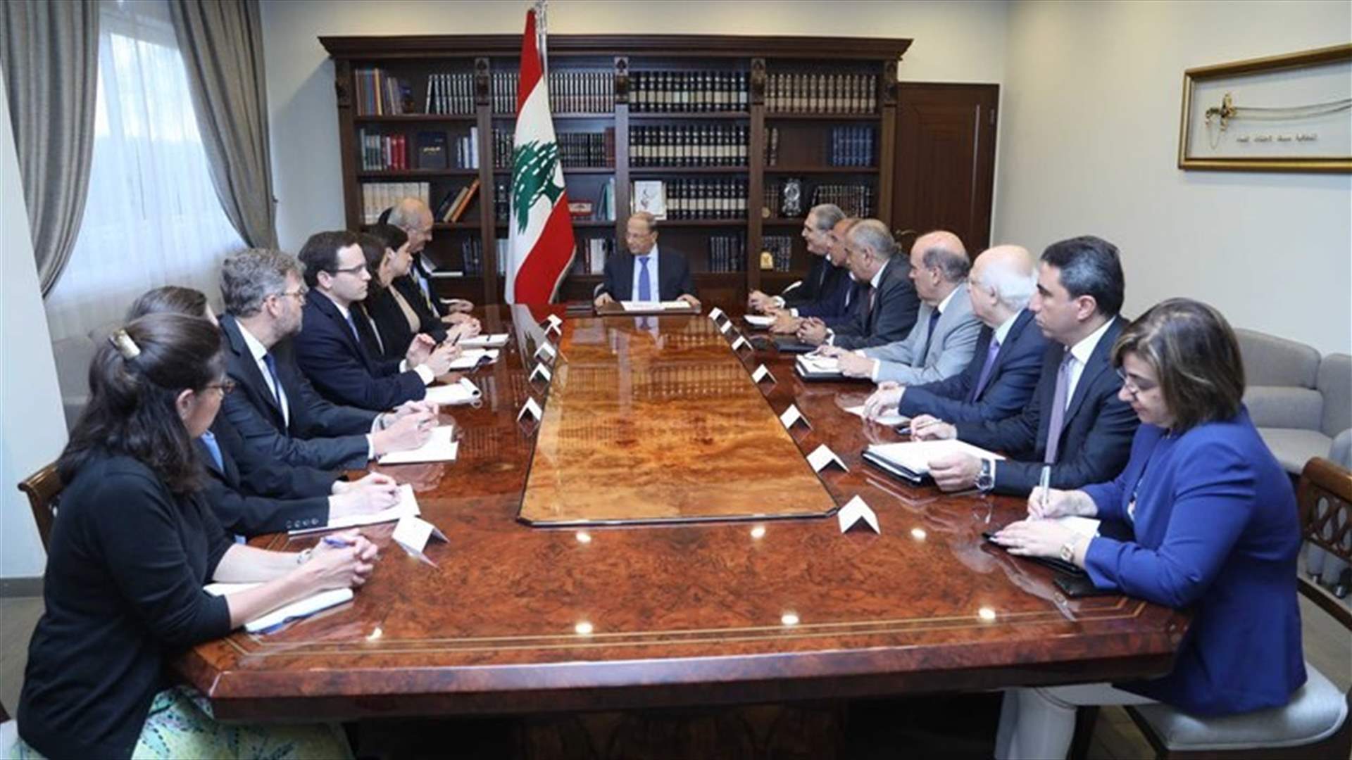 Aoun meets with delegation from US work group tasked by Congress to evaluate situation in Syria