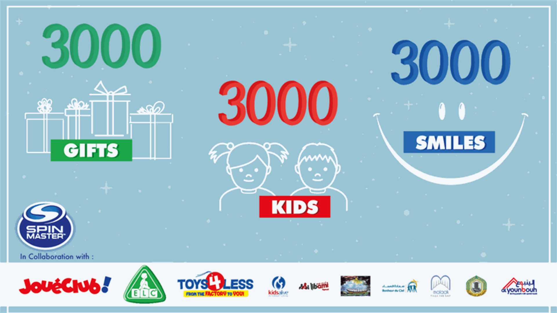 3000 هدية... 3000 طفل... 3000 ابتسامة