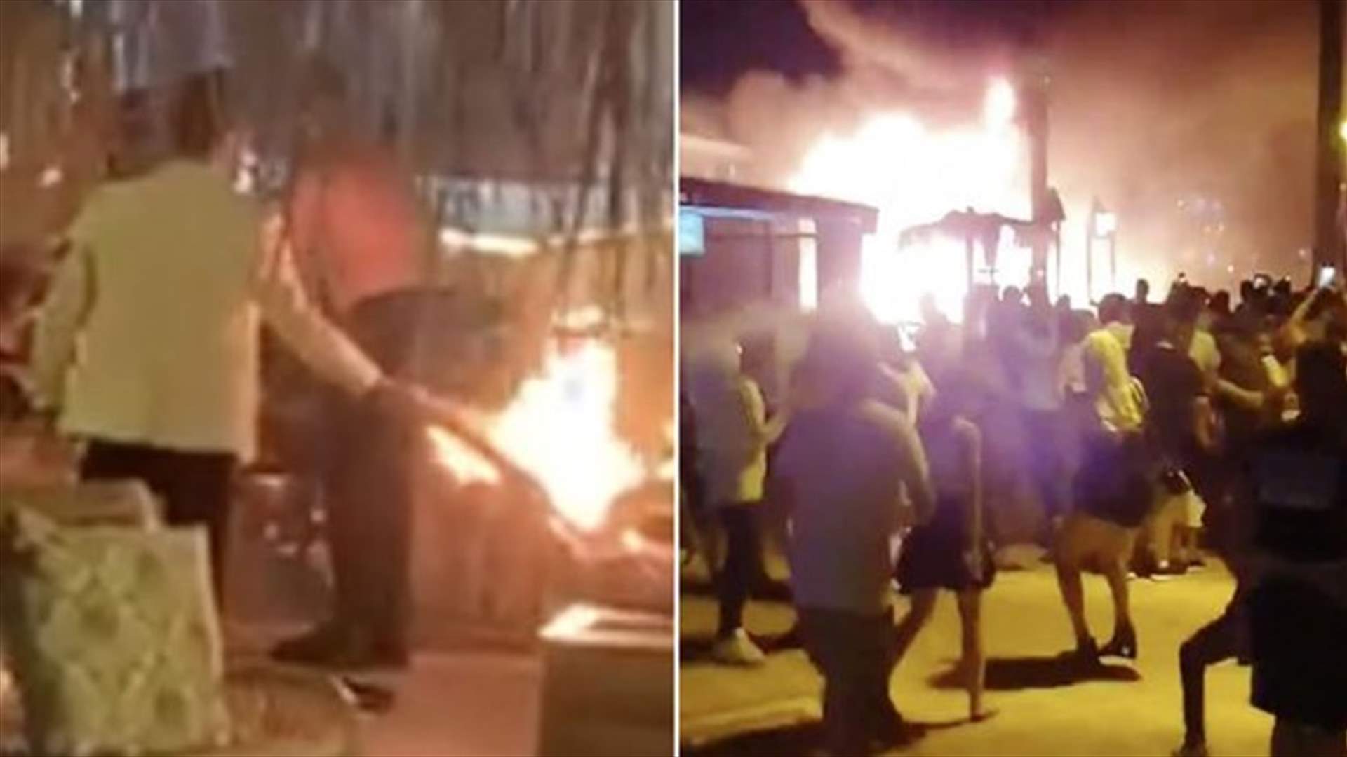 في مارماريس .. تركي يشعل النار في حانته عن قصد ويرعب السياح (فيديو)