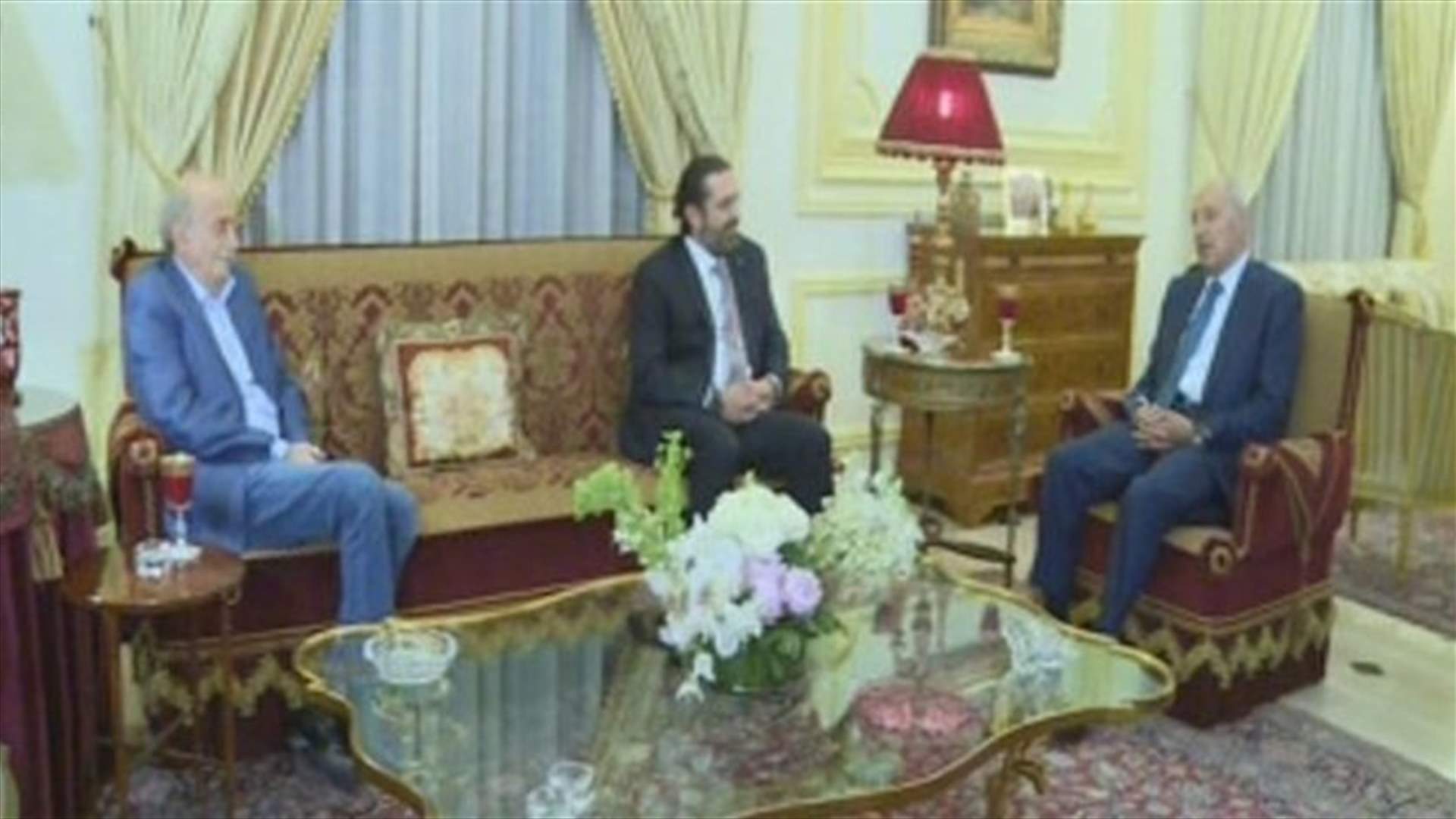 Hariri and Jumblatt in Ain el-Tineh for a dinner banquet-[PHOTOS]