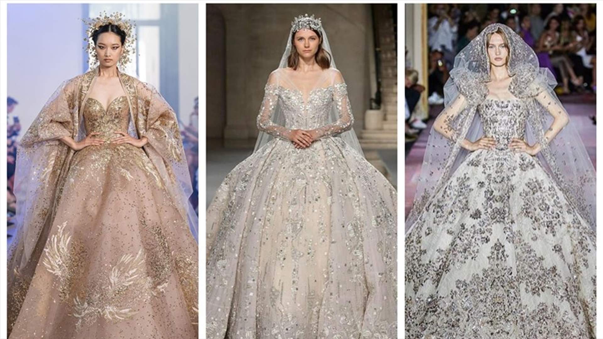 عرائس المصممين اللبنانيين في أسبوع الموضة الباريسي عنوانها الأناقة والتميز (صور)