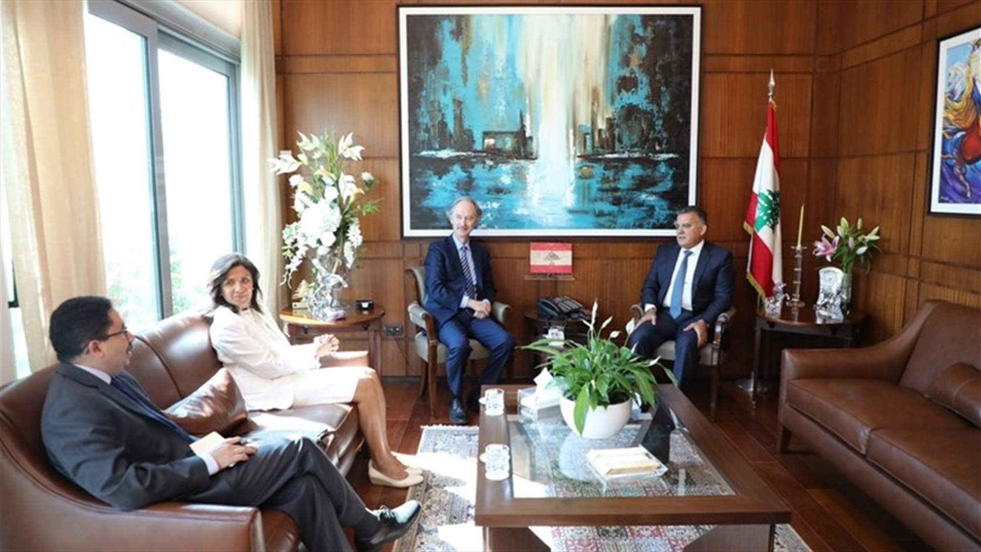 Ibrahim and Pederson meet, discuss refugees in Lebanon