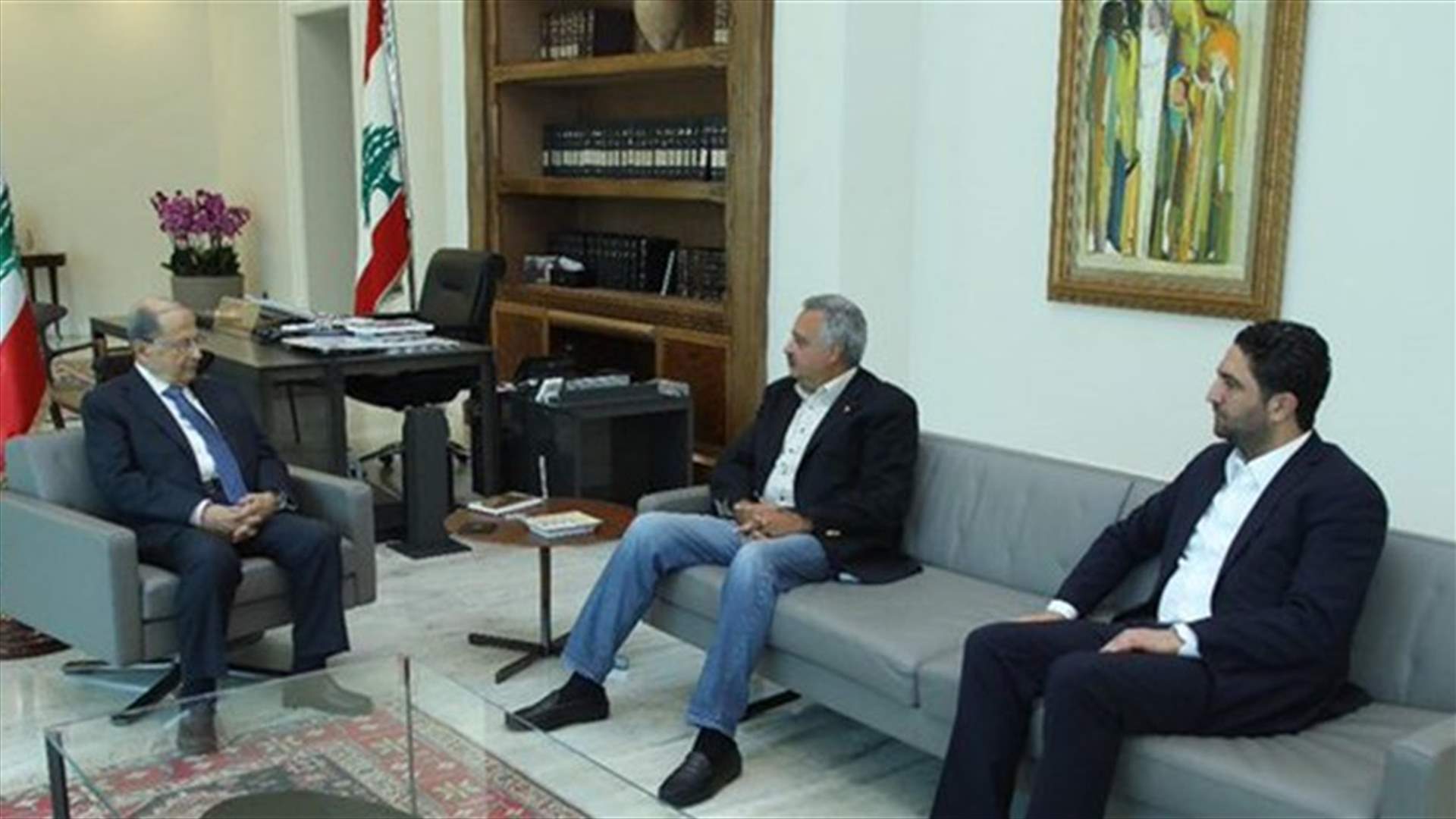 Aoun meets Erslan, al-Gharib over Aley incident