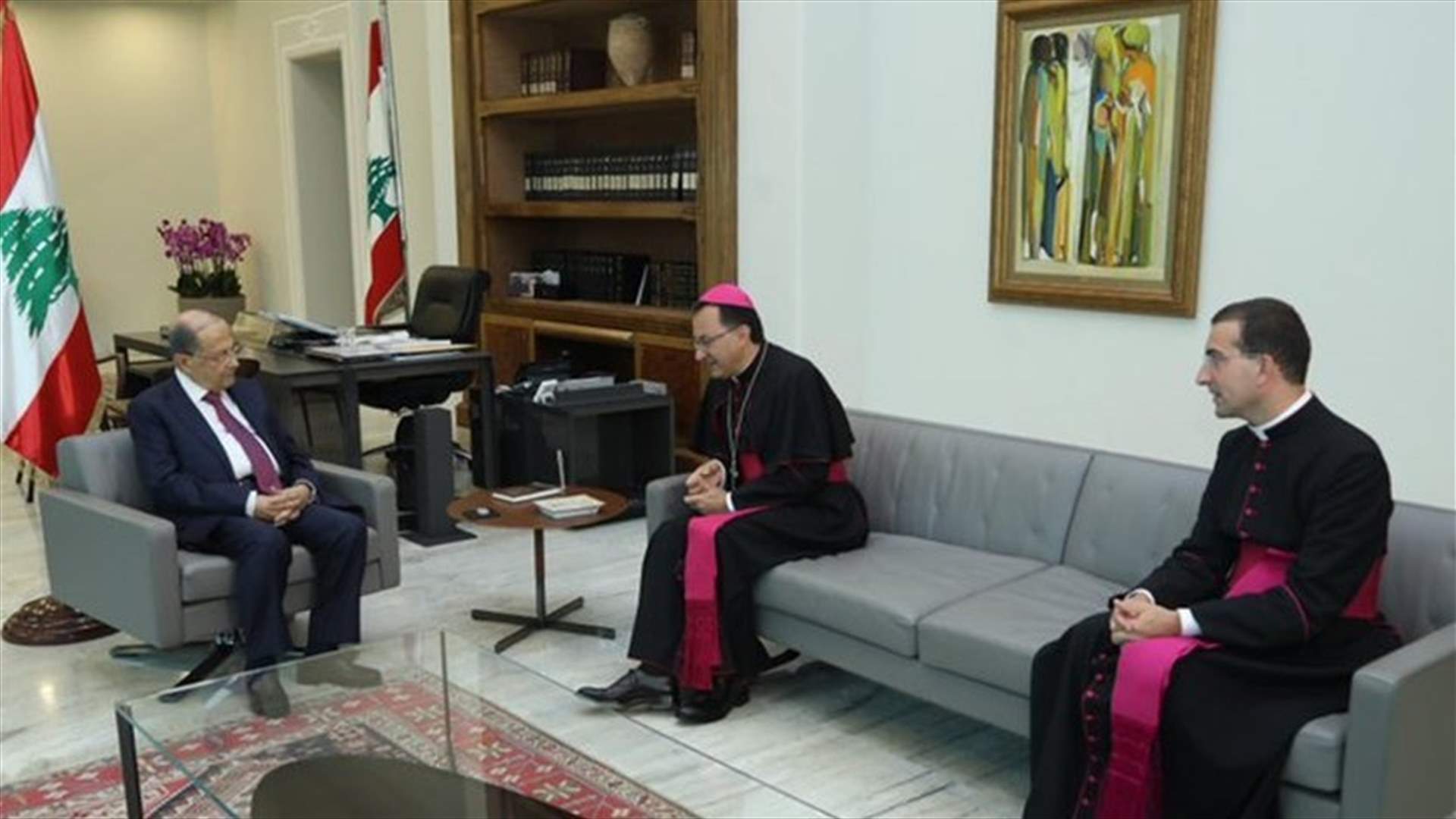 ​Papal Ambassador conveys to Aoun Pope’s keenness on Lebanon’s stability and unity