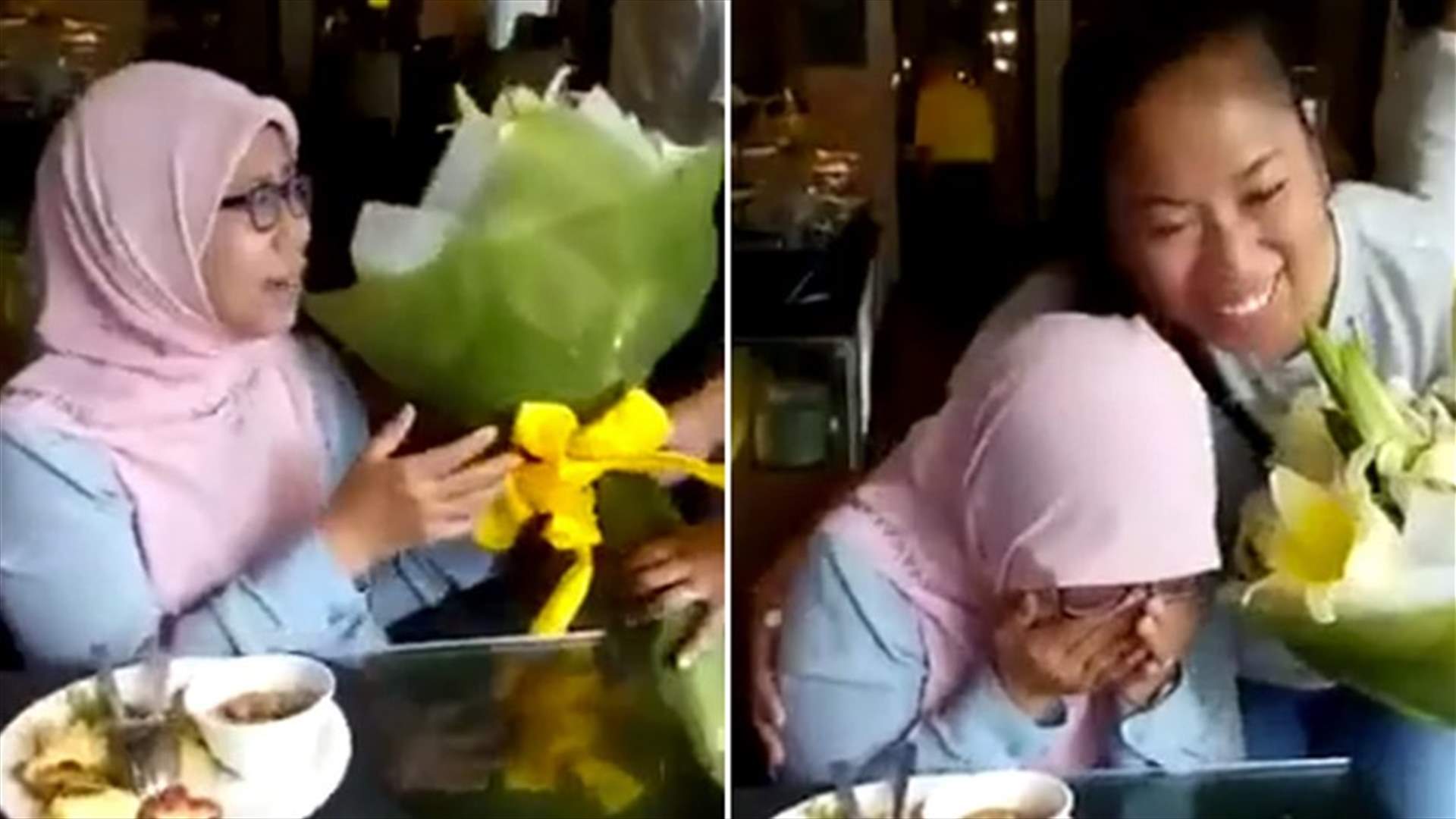 سافرت آلاف الكيلومترات لتفاجئ والدتها في عيد ميلادها... لحظة اللقاء مؤثرة جداً (فيديو)