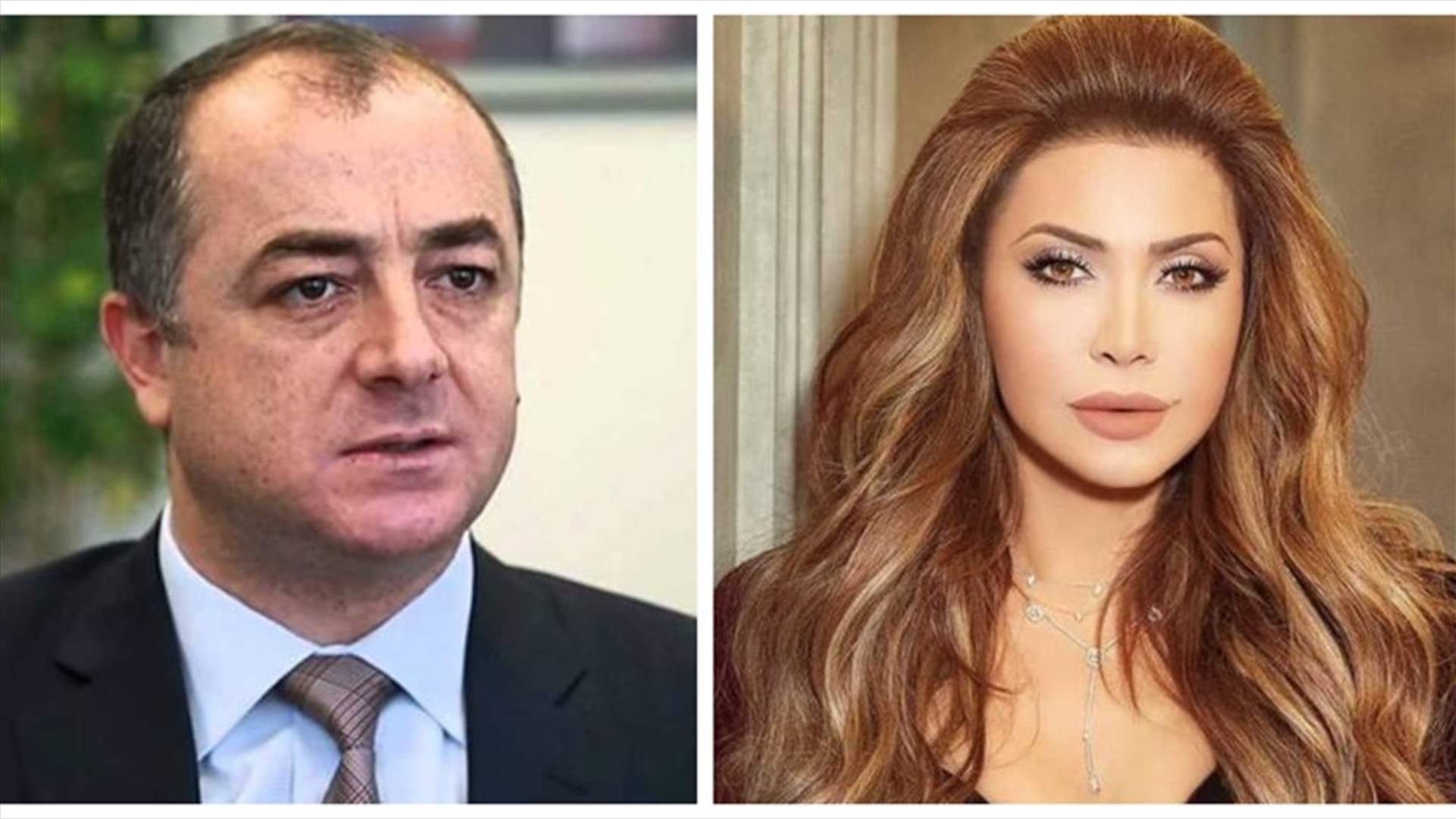الوزير بو صعب يحمل احد اقاربه ليتصور مع نوال الزغبي (فيديو)