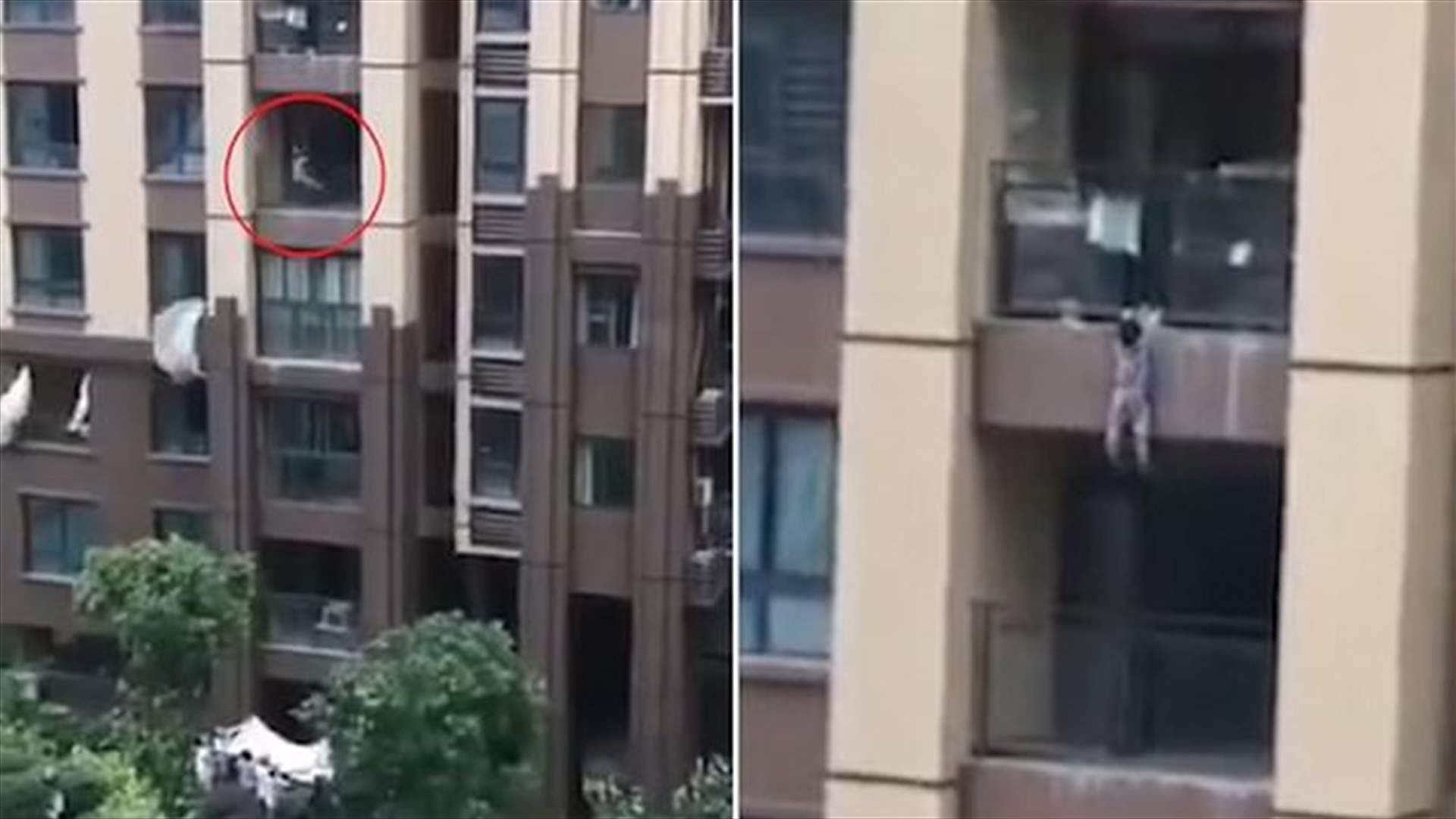 خطوة بطولية تنقذ طفلاً من الموت بعد سقوطه من الطابق السادس
