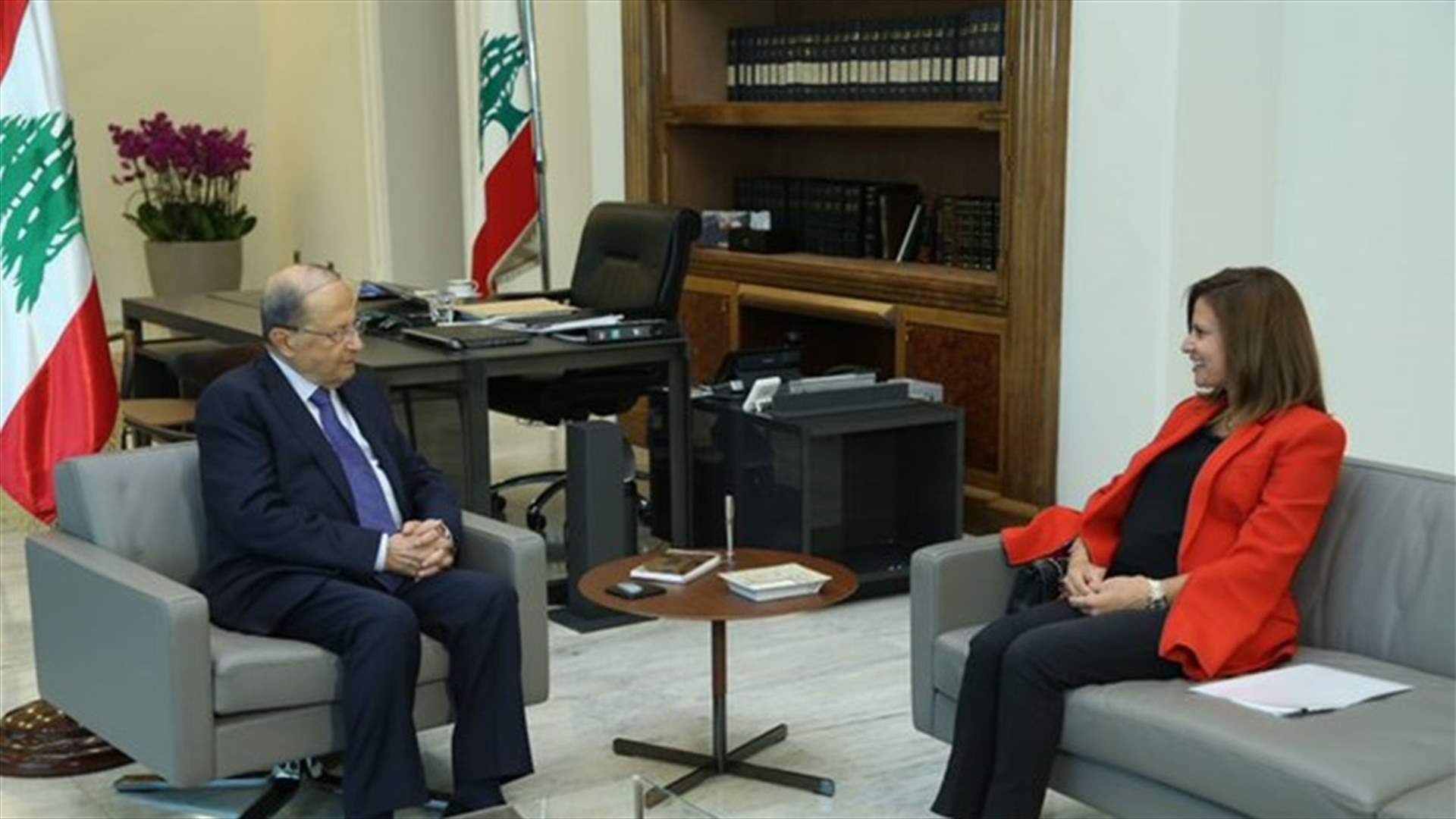 الرئيس عون عرض مع بستاني شؤون الوزارة