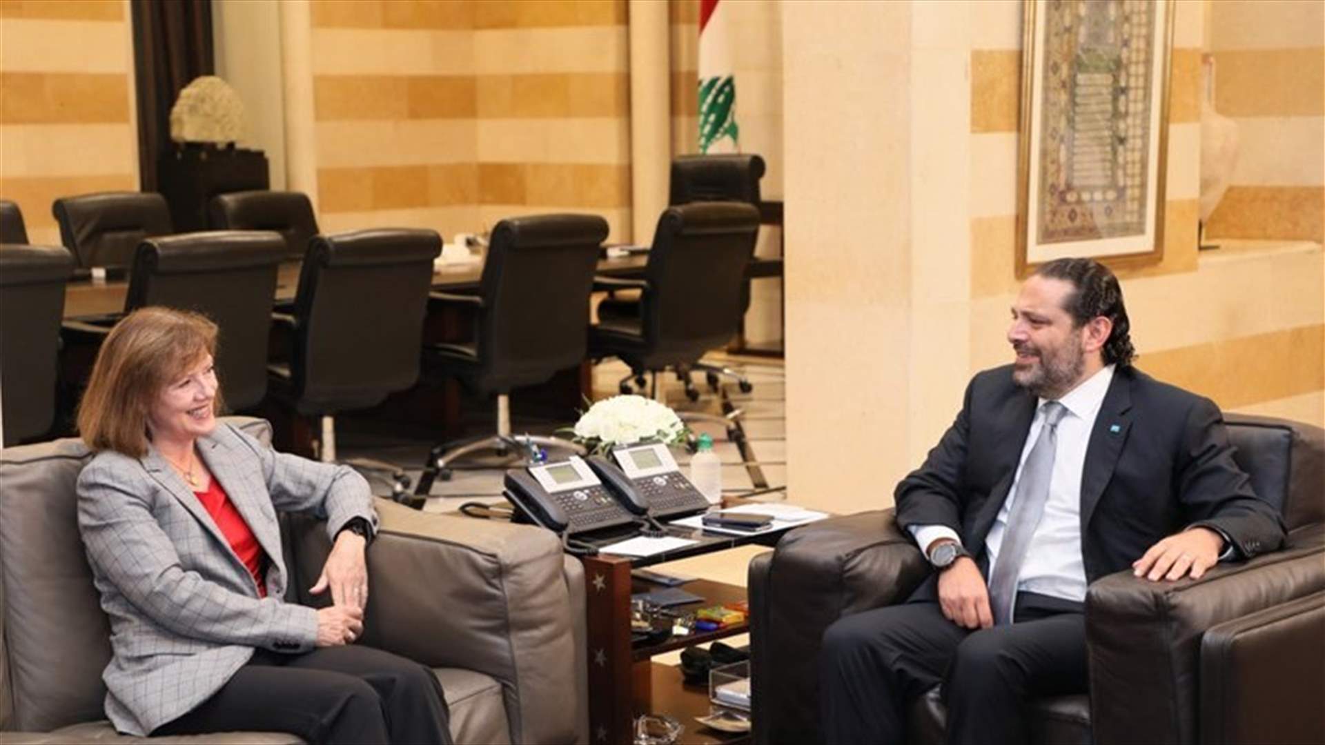 PM Hariri meets with Ambassador Richard at Grand Serail