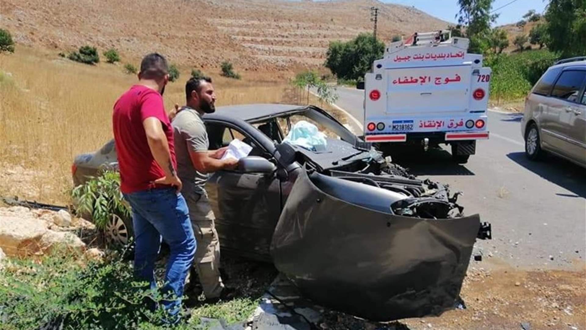 10 جرحى بحادث سير على مفرق ميس الجبل وادي السلوقي...