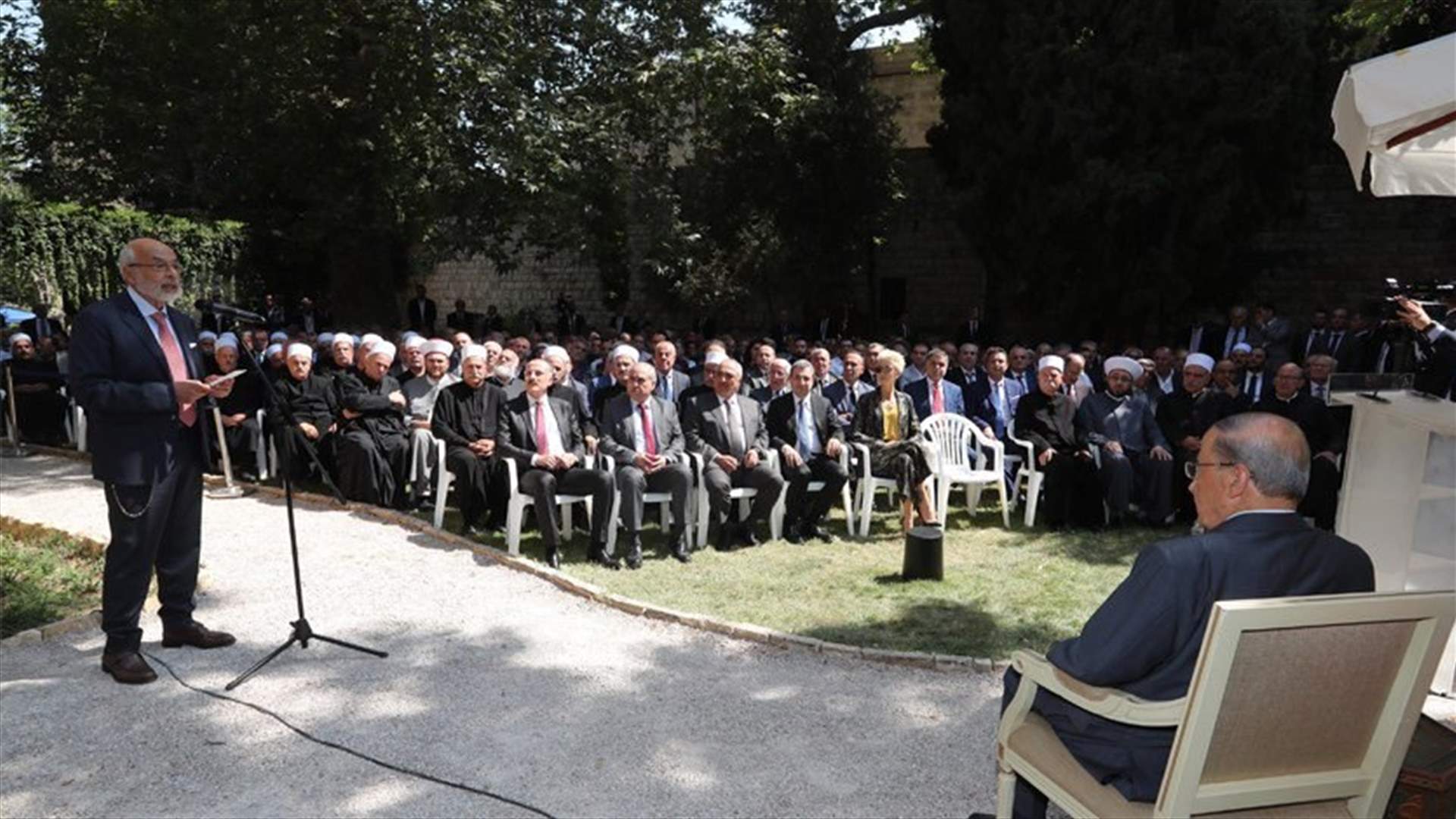 President Aoun in meeting with PSP, Democratic Gathering delegation: Reconciliation will stand