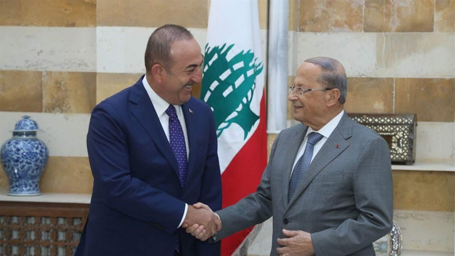 President Aoun meets with Turkish Foreign Minister