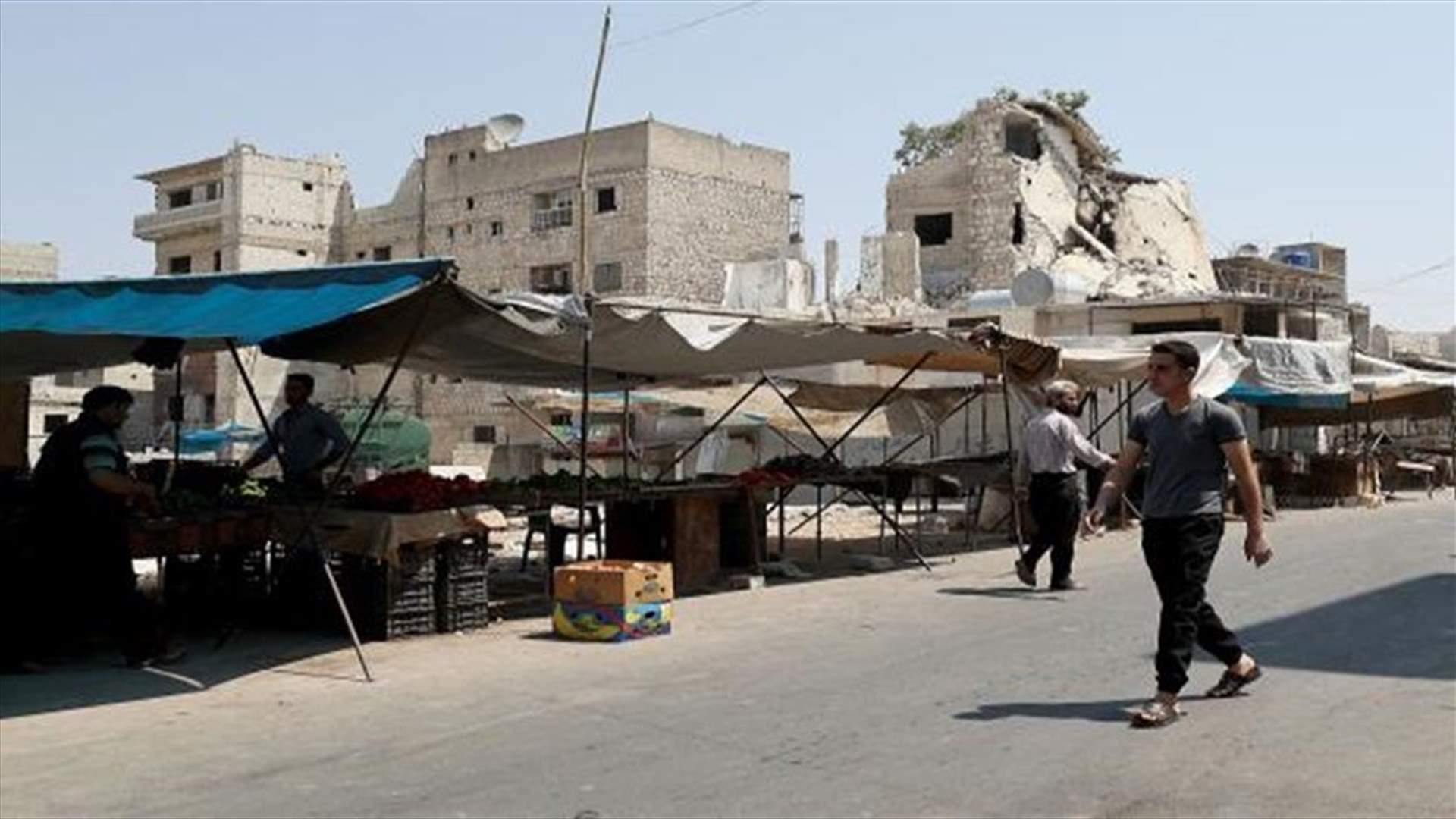 After heavy air strikes, calm in Syria's Idlib as ceasefire declared