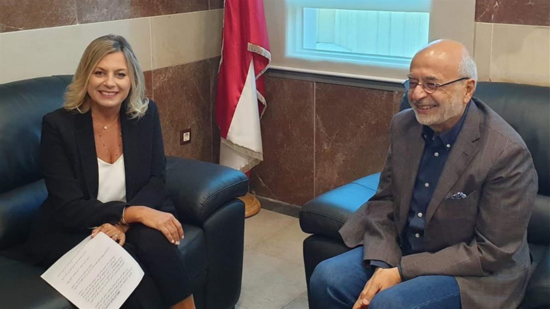لقاء بين أكرم شهيب وكلودين روكز... وهذا أبرز ما تم البحث فيه