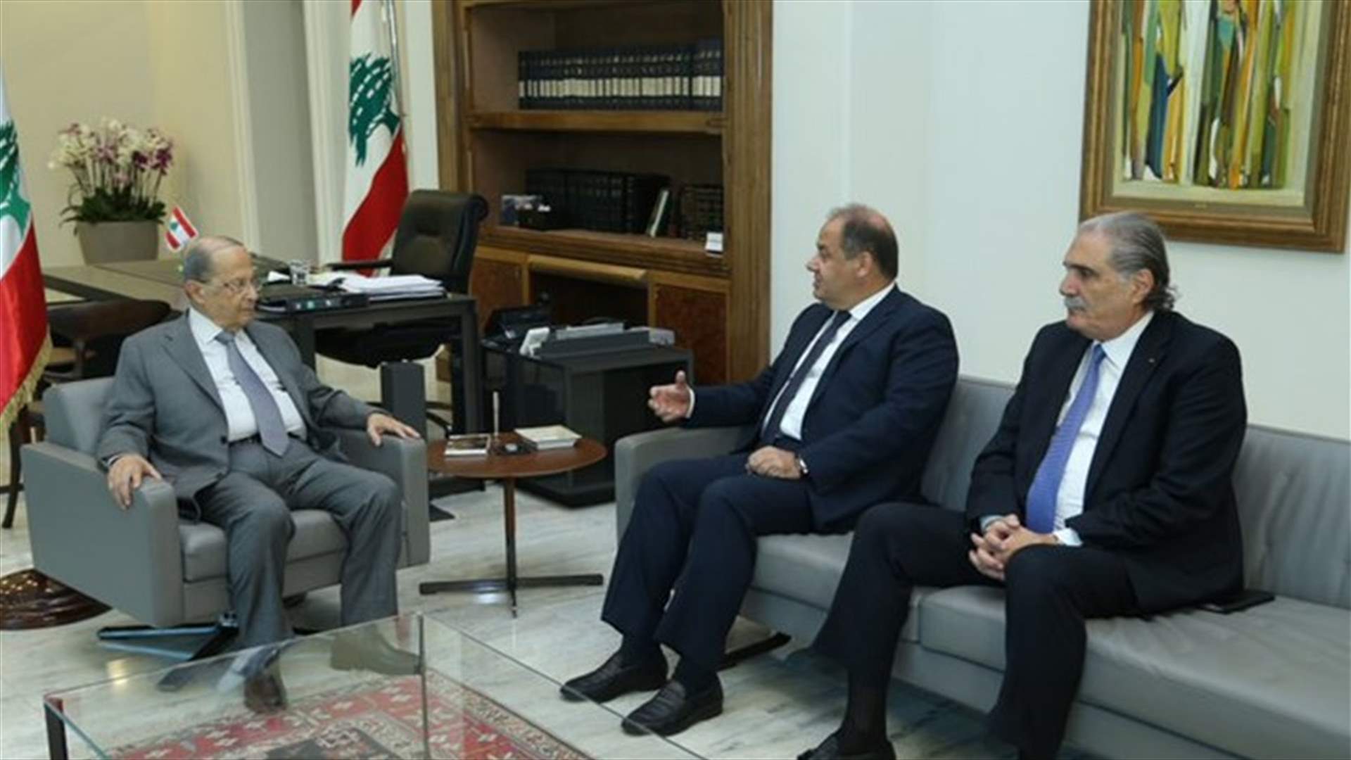 عربيد من بعبدا: تداولت مع الرئيس عون في اجواء اجتماع بعبدا... وتسلمت نسخة عن المقترحات