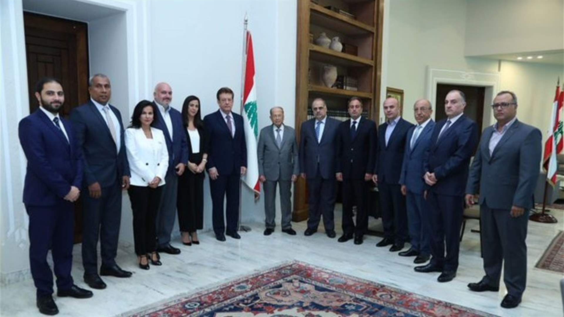 Aoun discusses needs of hospitals in Lebanon with delegation