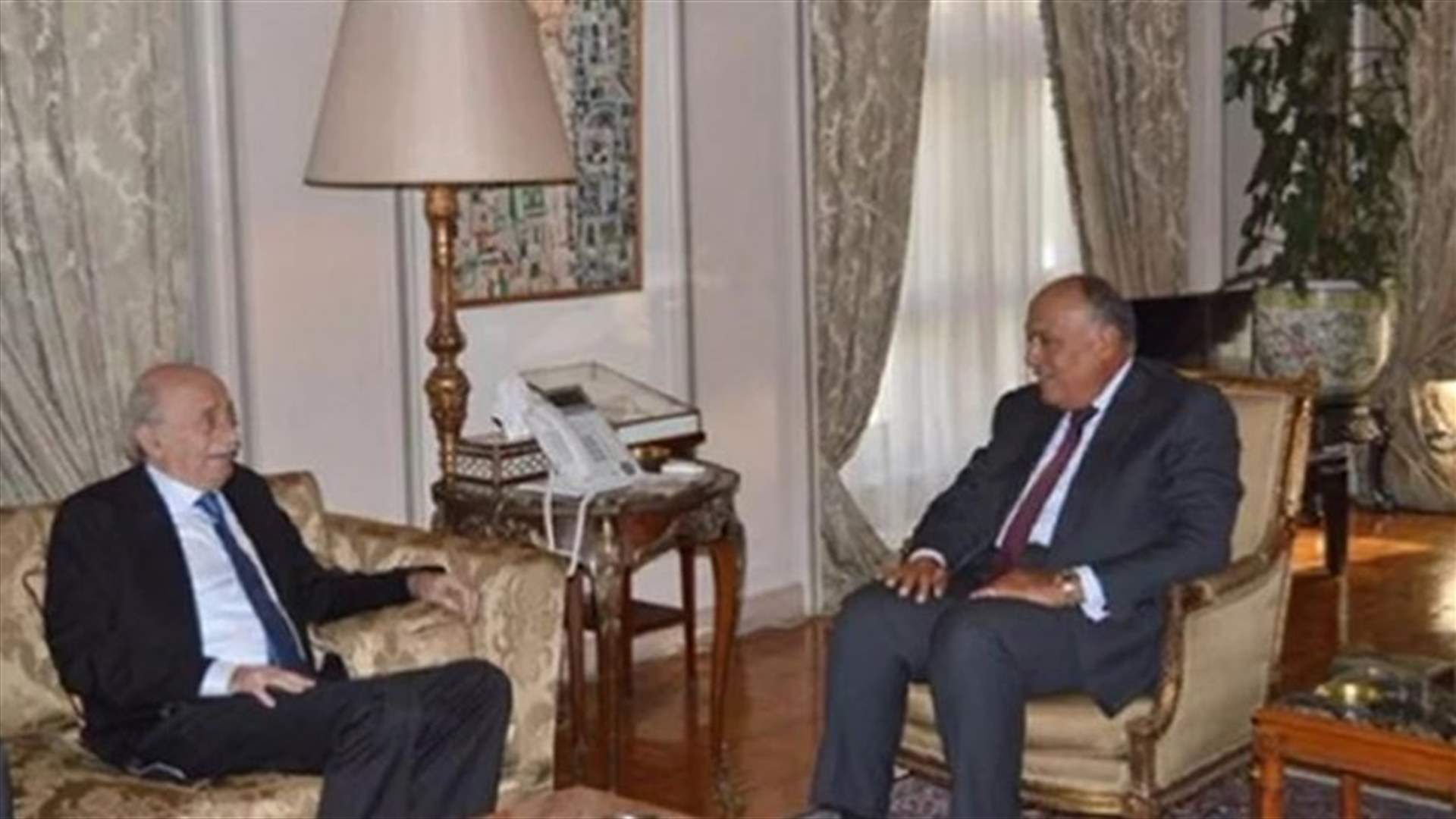 جنبلاط التقى وزير الخارجية المصرية... ماذا تناول اللقاء؟