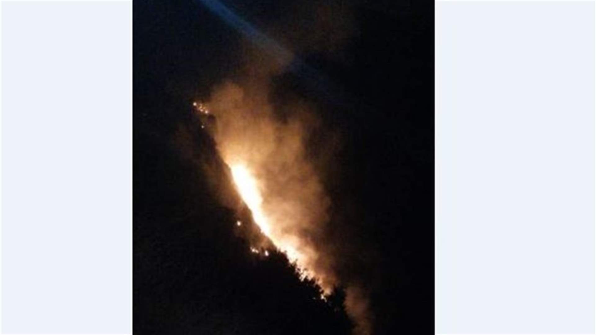 اندلاع حريق كبير في بلدة كوسبا... والجهود مستمرة لإخماده (صورة)
