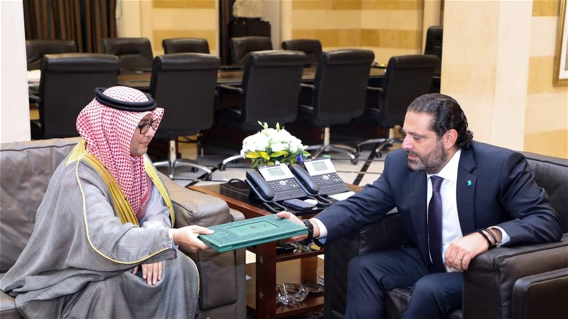 Hariri receives invitation from Bukhari to attend the Future Investment Initiative forum in Riyadh