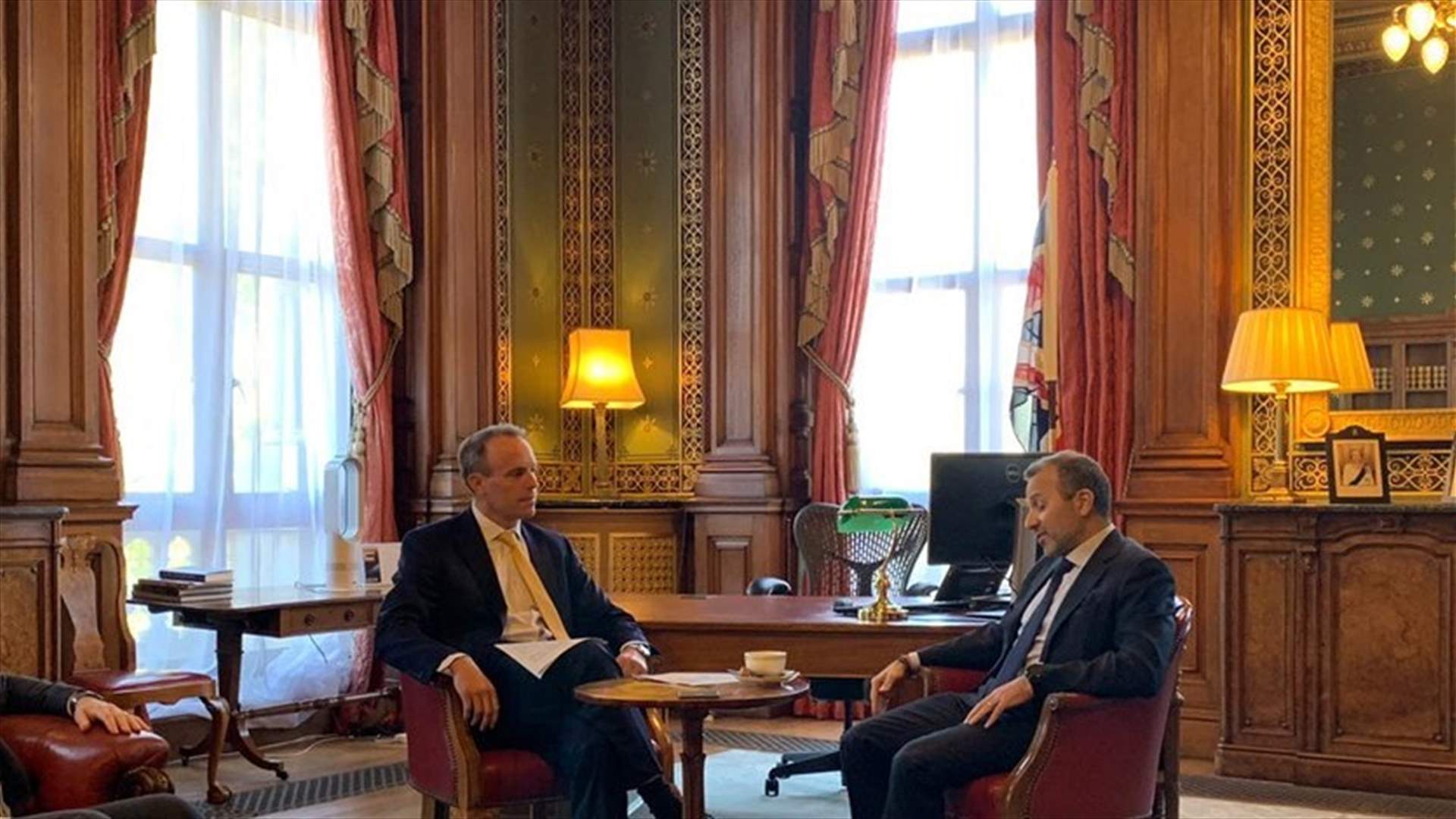 Bassil meets his British counterpart in London