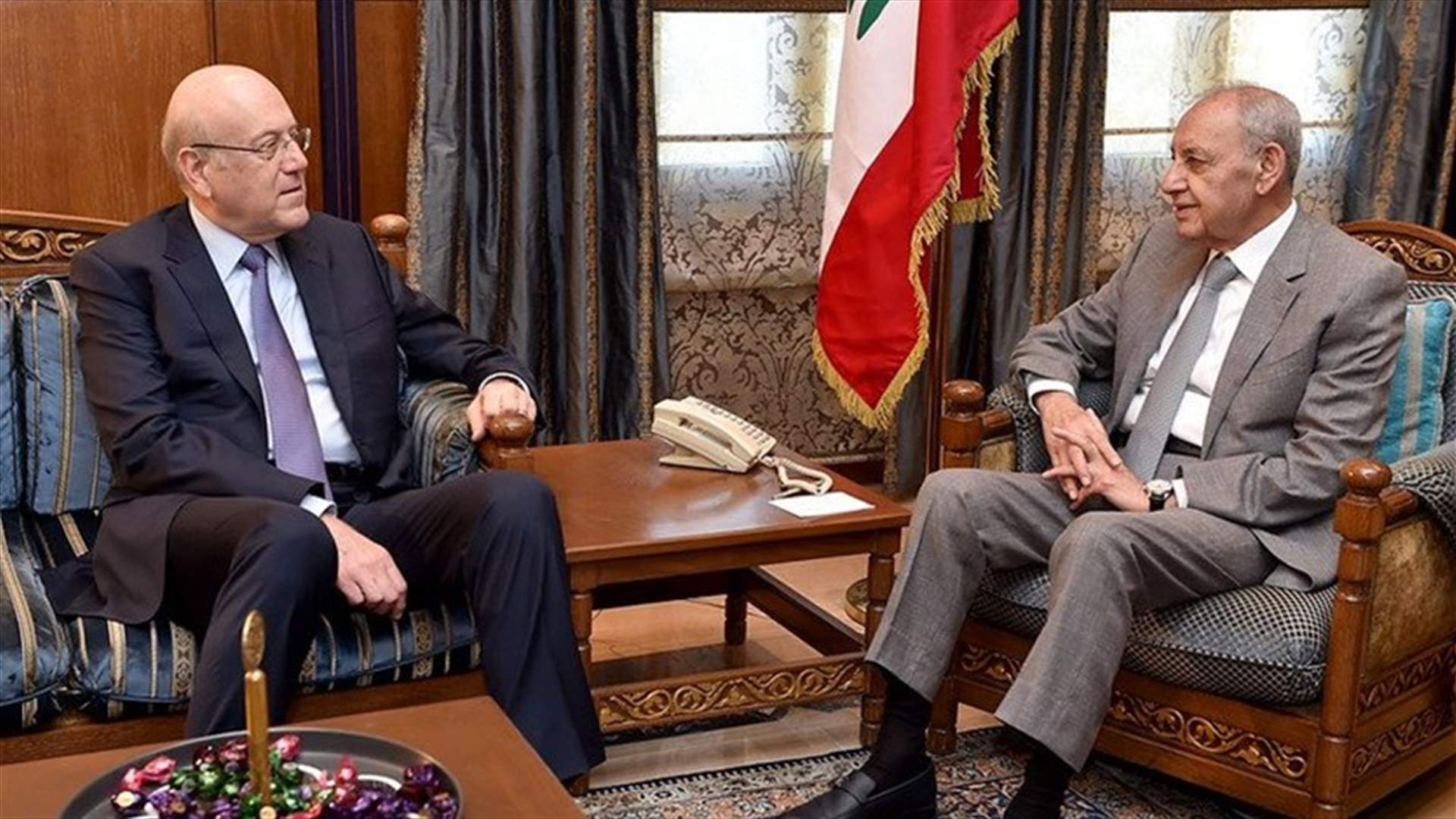 الأوضاع الاقتصادية والتطورات العامة بين بري وميقاتي