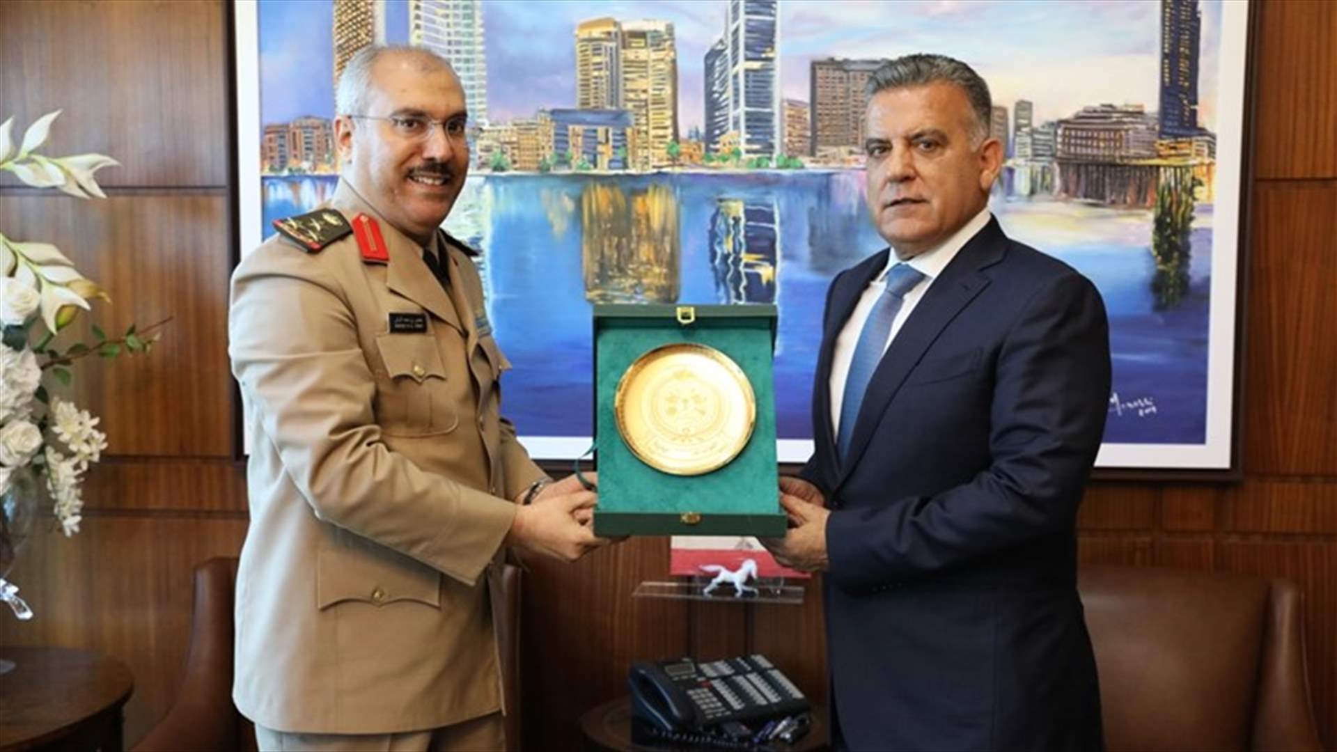 اللواء ابراهيم استقبل الملحق العسكري الجديد للسفارة السعودية