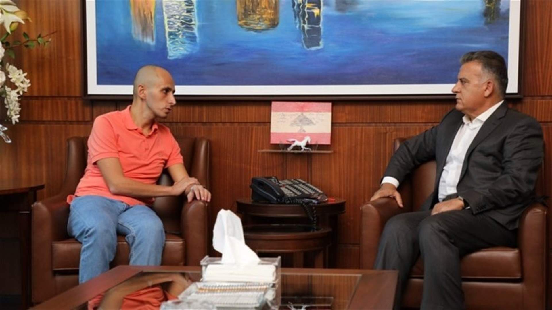 Maj. Gen. Ibrahim receives Joseph Hannoush