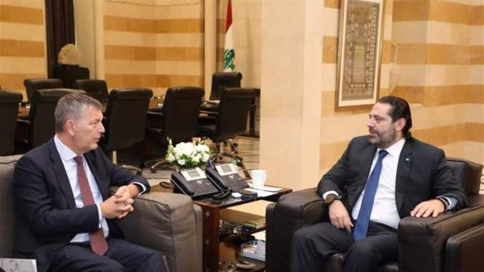 لازاريني بعد لقائه الحريري: أكدنا أهمية تنفيذ الإصلاحات وتقديم موازنة 2020 في موعدها