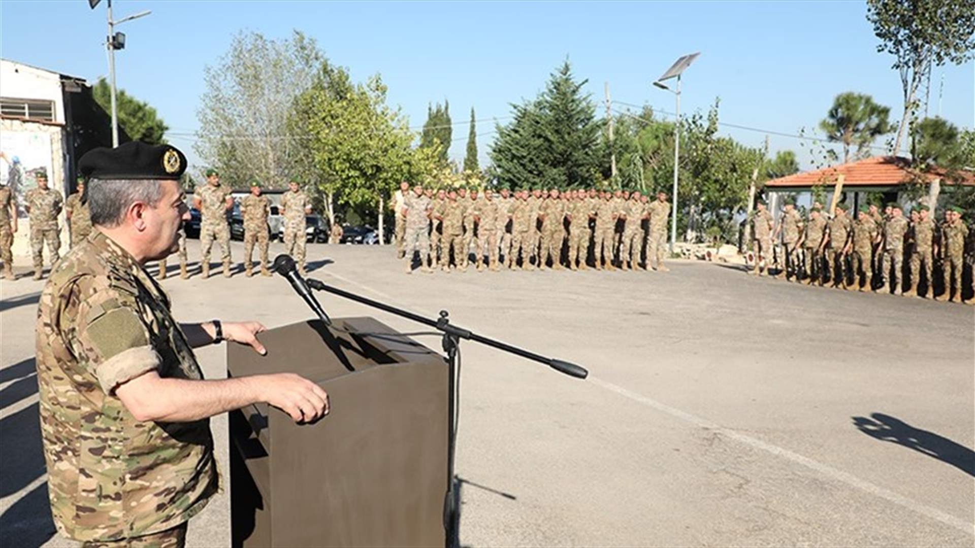 رئيس الأركان تفقد قيادة فوج التدخل الخامس في كفردونين ومركزي بليدا ومارون الراس