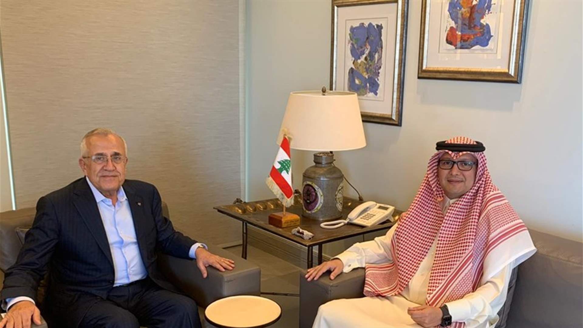 سليمان استقبل البخاري والشامسي: لضرورة الانتباه إلى علاقات لبنان بالدول العربية الشقيقة