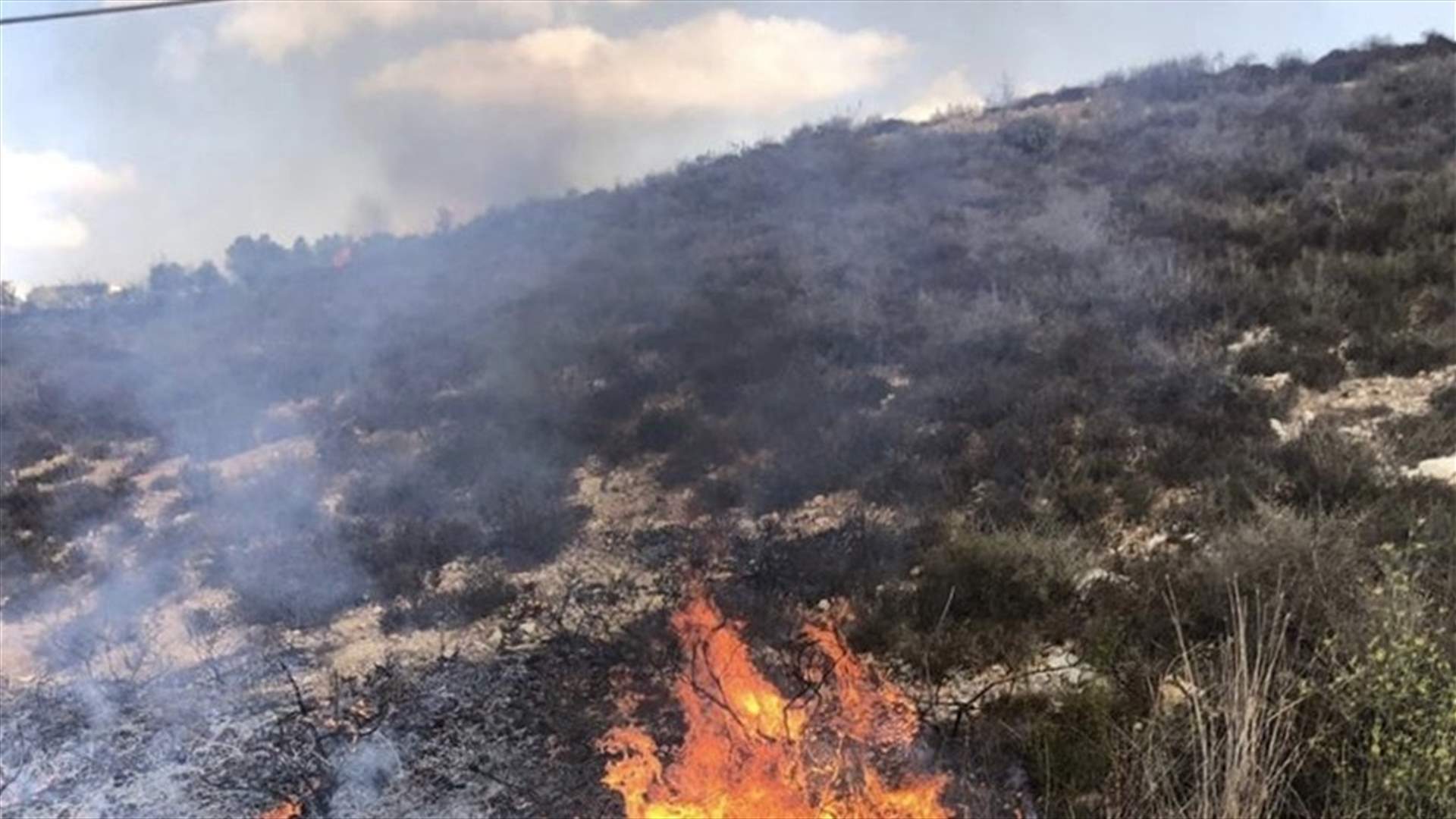 حريق كبير في خراج برج الملوك وتل نحاس