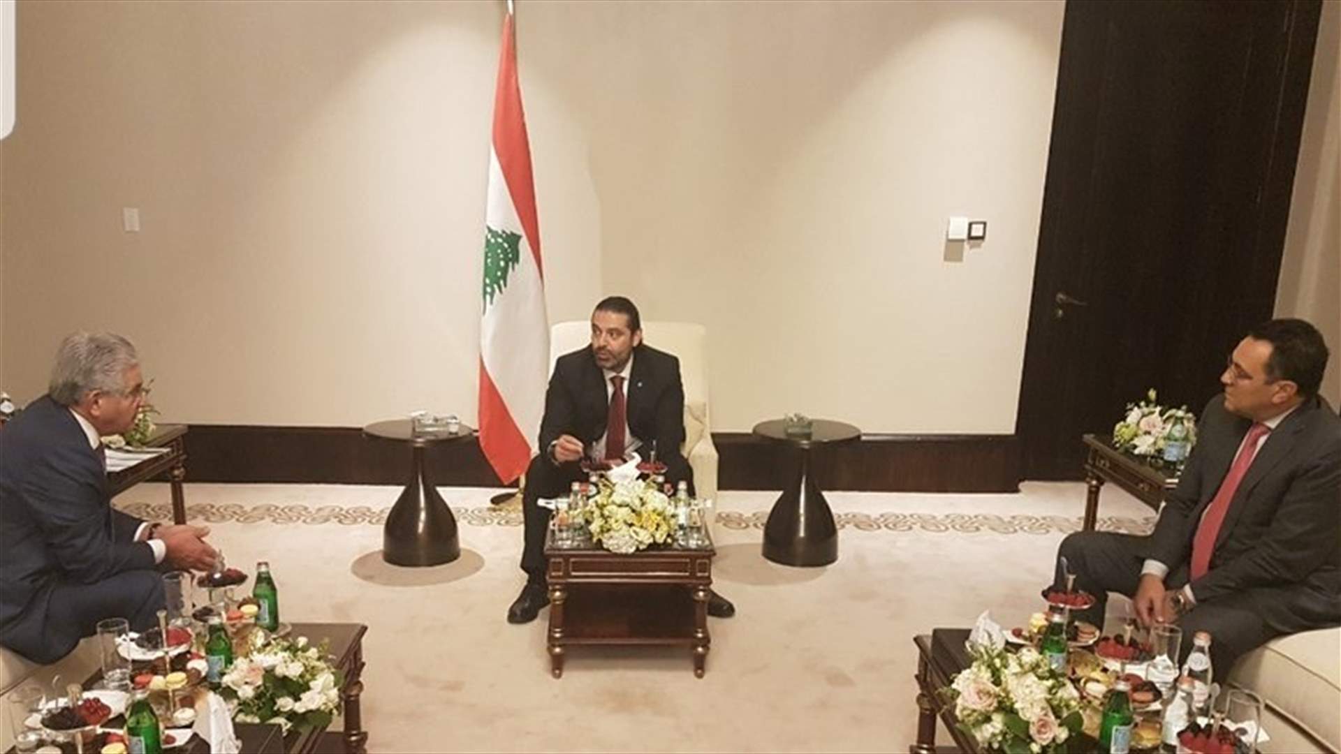 PM Hariri meets Sfeir on sidelines of Abu Dhabi’s conference