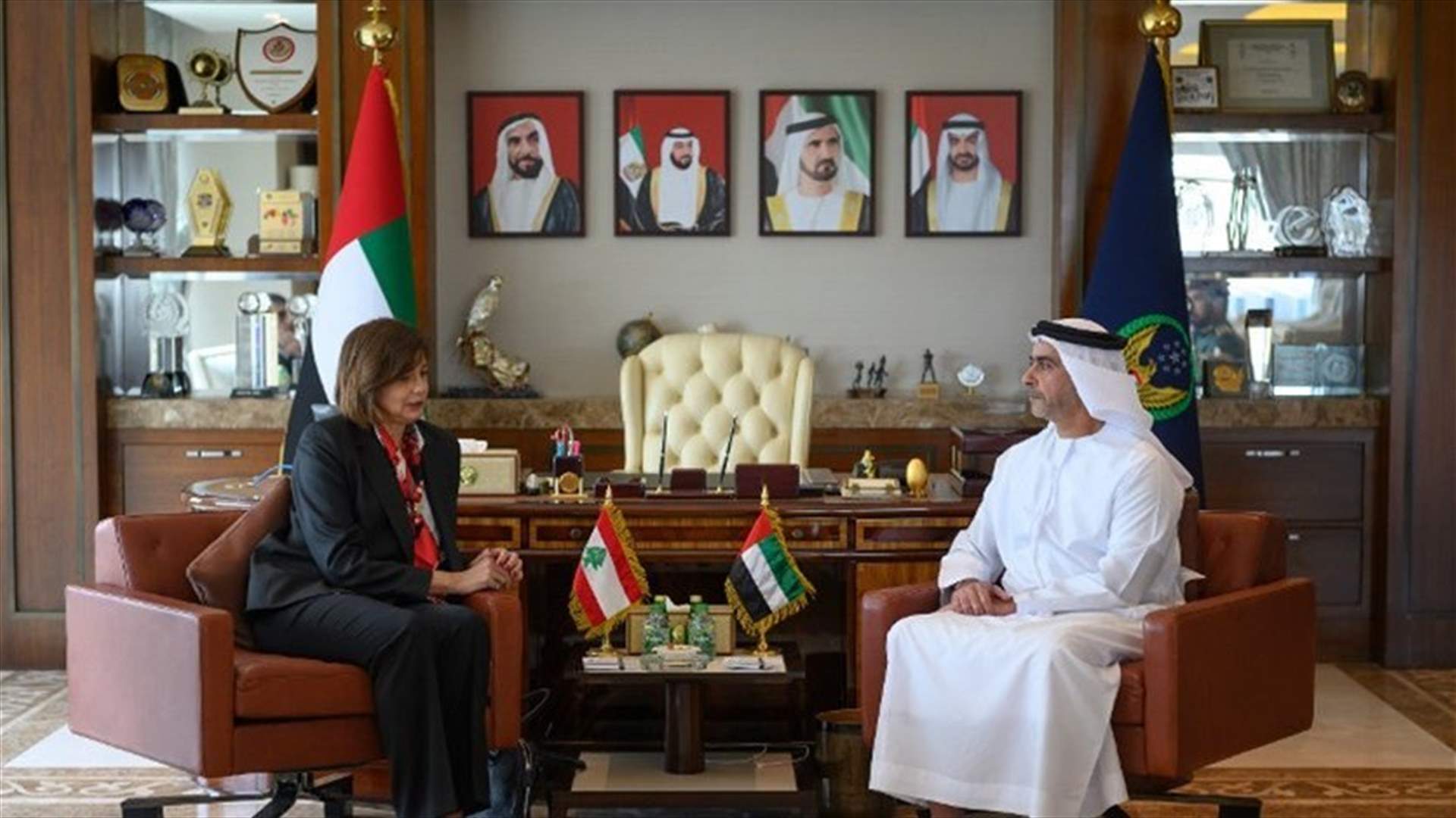 Interior Minister al-Hassan meets her Emirati counterpart in Abu Dhabi