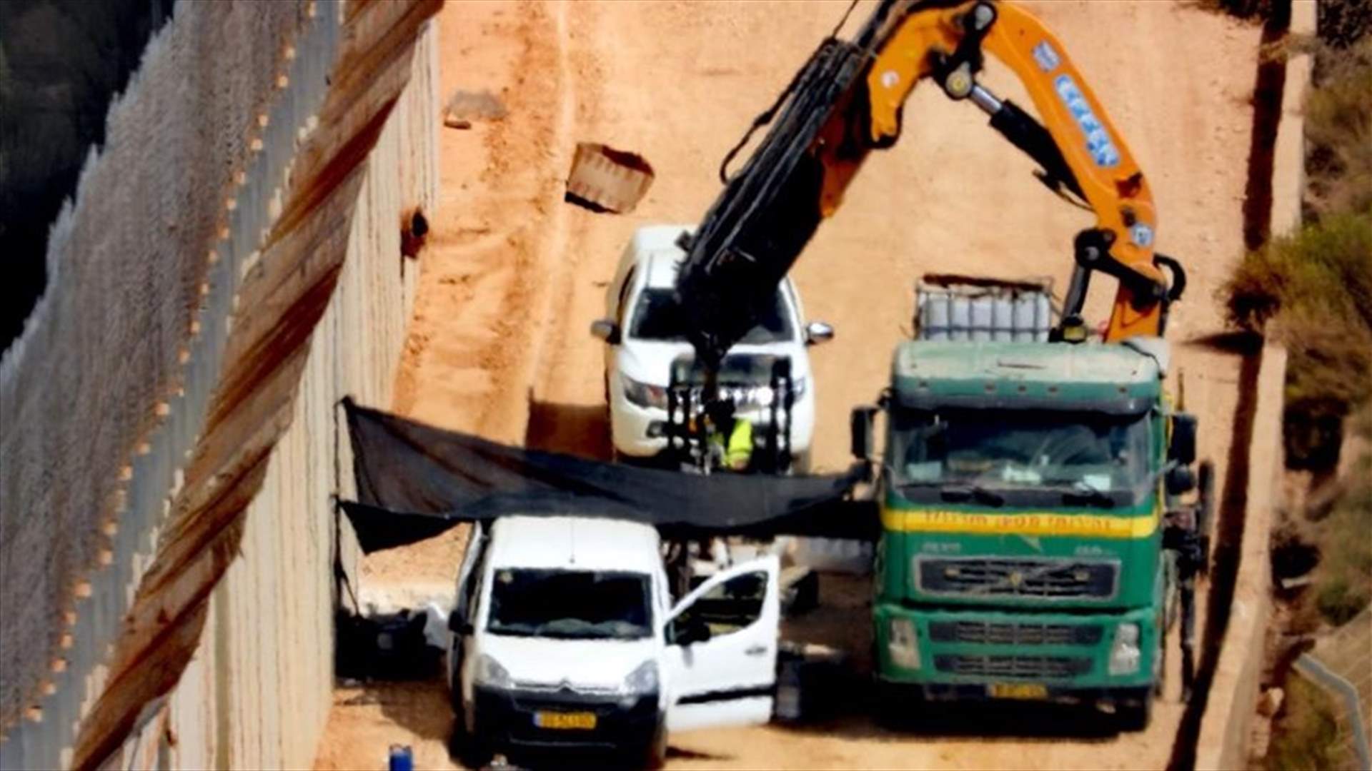 الجيش الاسرائيلي استأنف أعماله مقابل الطريق الحدودي بين العديسة وكفركلا