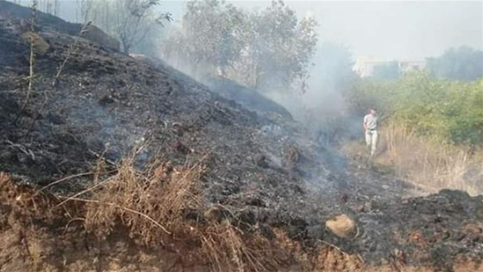 سلسلة حرائق في عدد من قرى عكار بسبب إرتفاع الحرارة وسرعة الرياح (صورة)