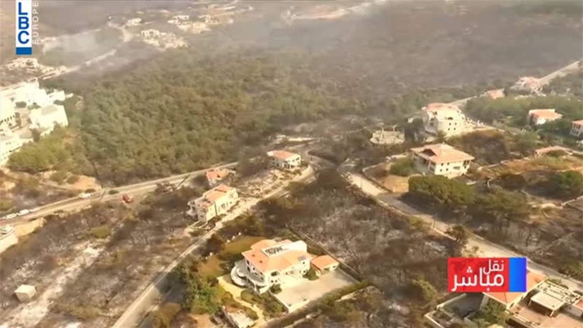 مشاهد جوية تظهر كيف تحوّلت منطقة المشرف بعد الحريق الهائل... (فيديو)
